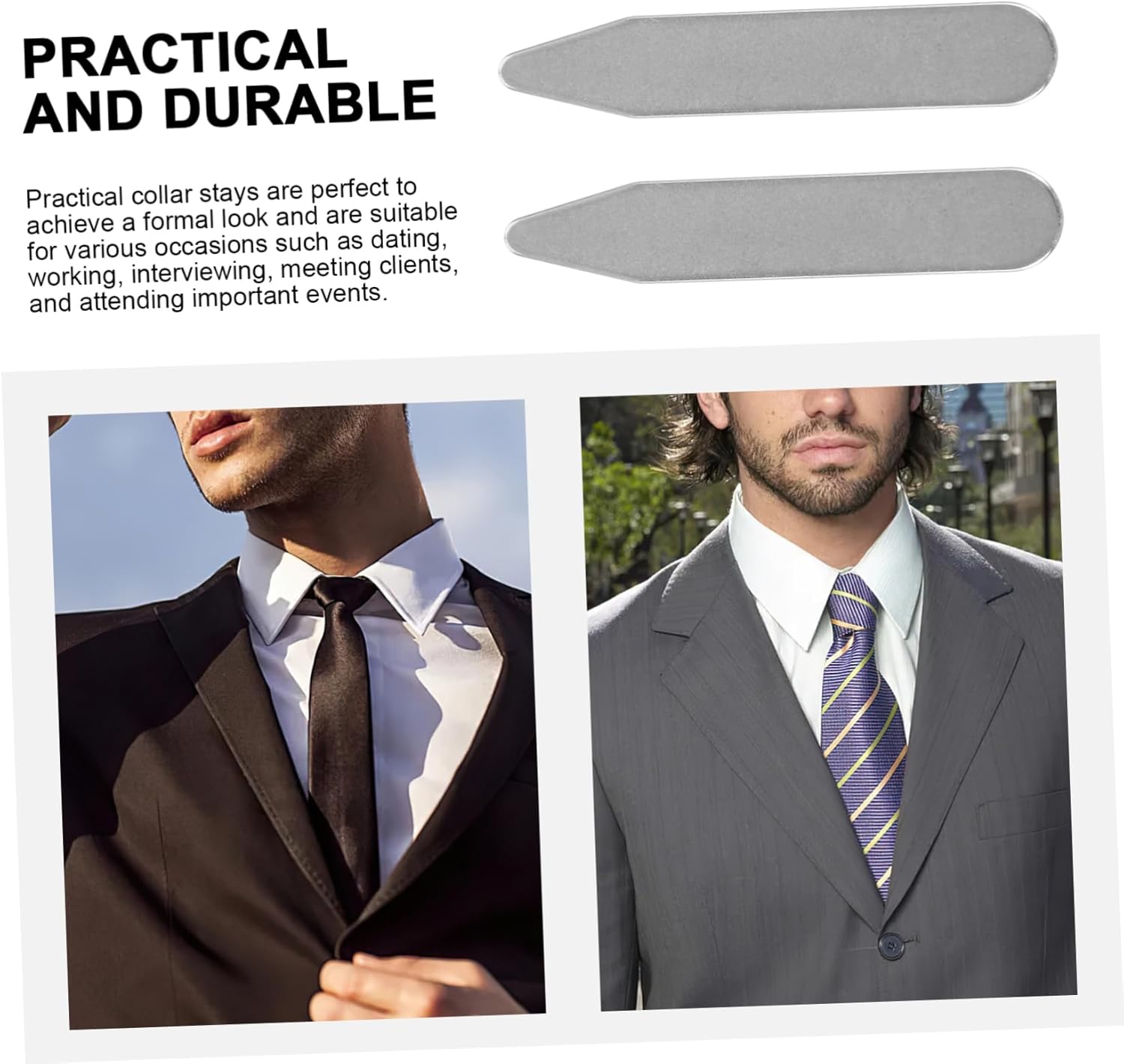 Collar Men Shirt Collar Support Collar Placket Stays Inserts and for Shirt Shirt Collar Suit Stiffs