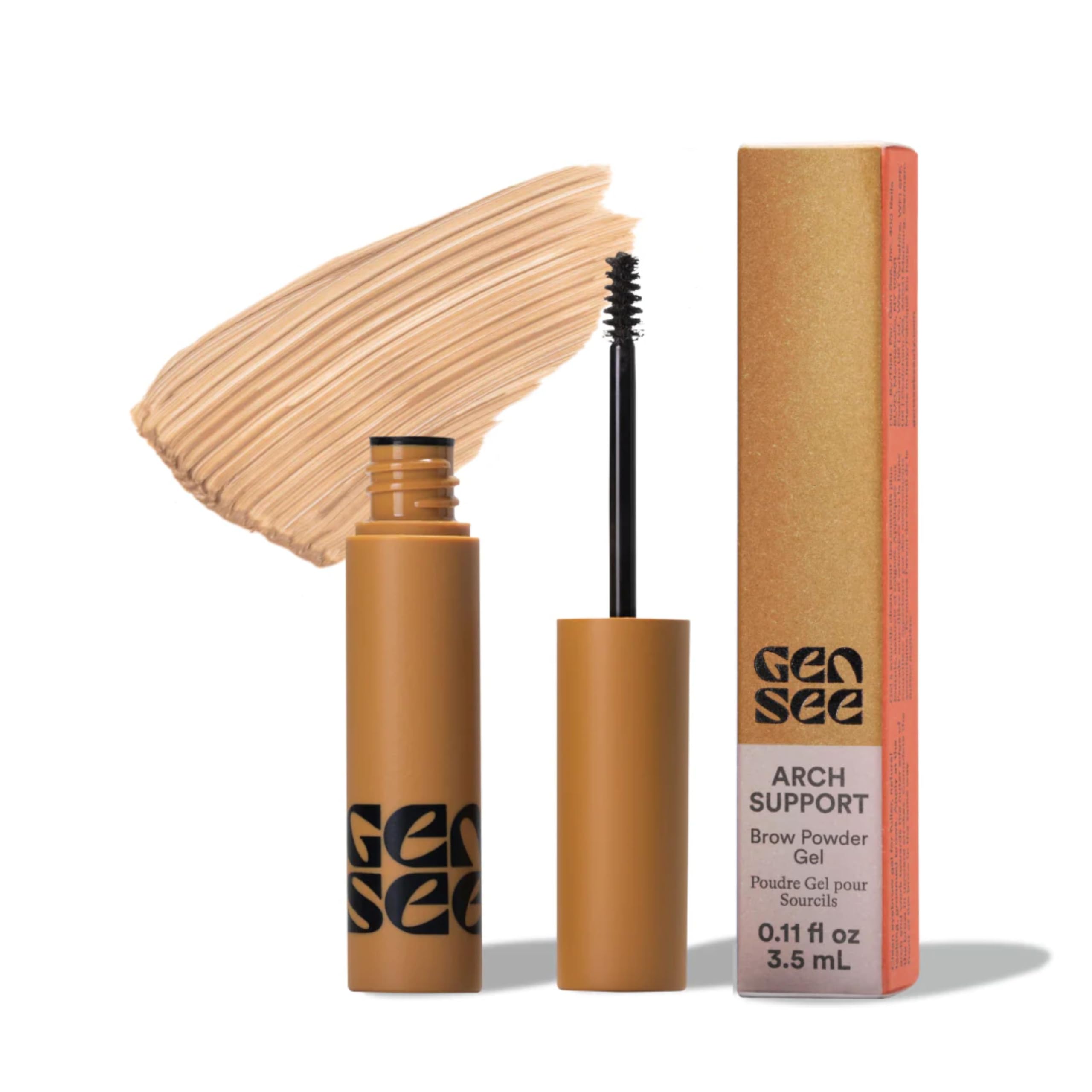 Gen See Arch Support Brow Powder Gel, Blonde Dual Eyebrow Tint & Hold