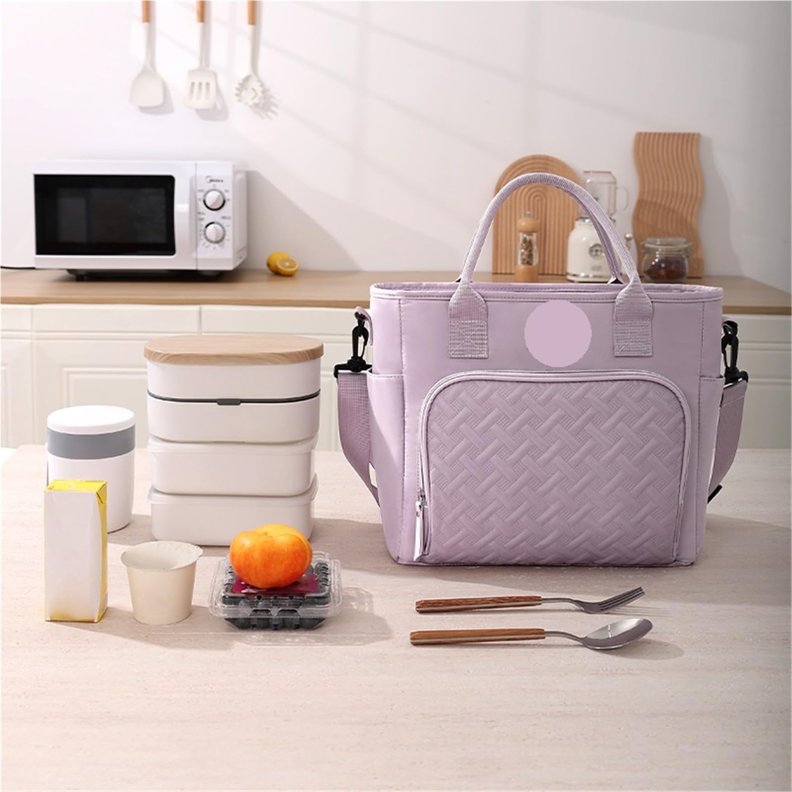 Plecak kempingowy, Przenośna termiczna skrzynka na żywność, wodoodporna, biurowa chłodziarka, lunchbox, izolowana obudowa(Black)