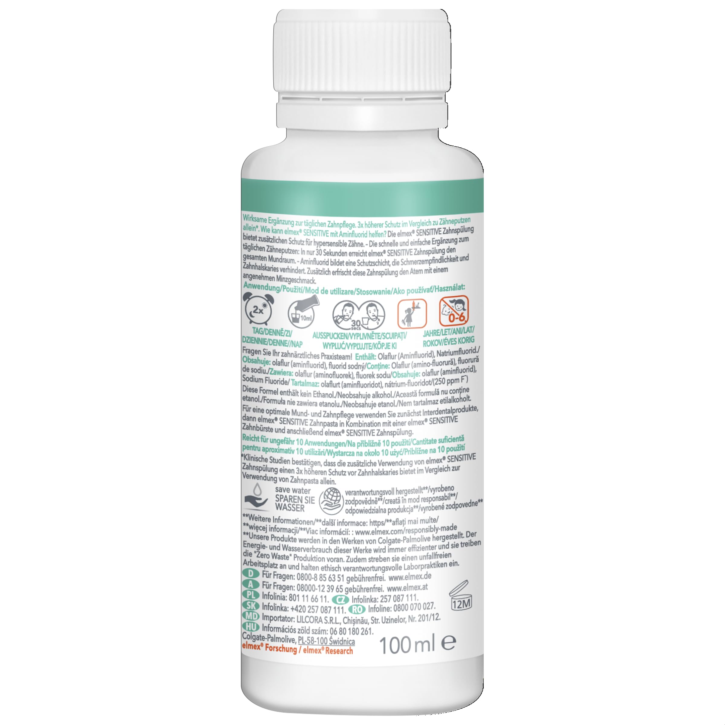 Elmex Sensitive Mouthwash For Sensitive Teeth 3.4 oz