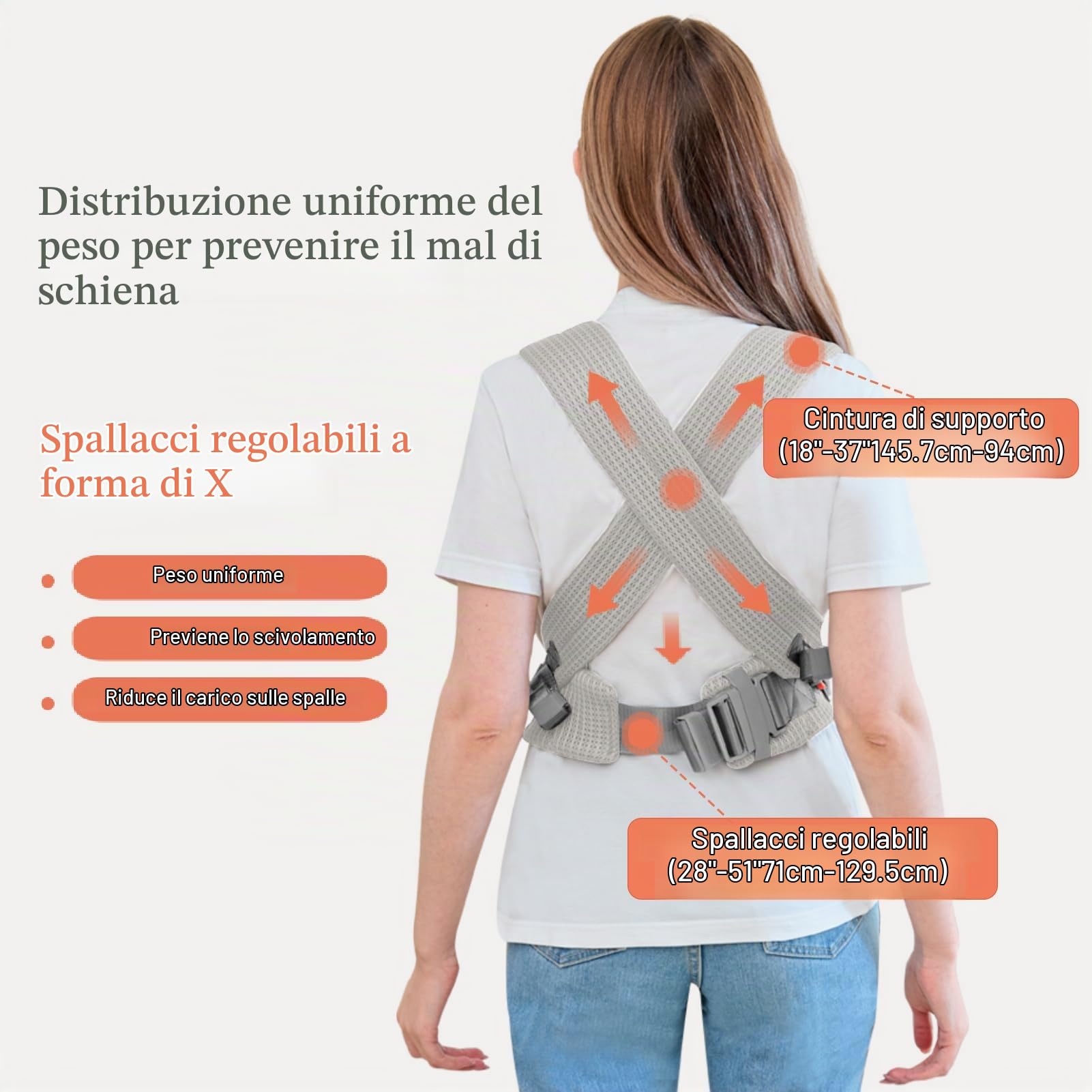IULONEE Ergonomico Marsupio per Neonati Regolabile Porta Bebè Portabebè per Neonato Baby Carrier Wrap Confortevole Bambini marsupio per Toddler Bebè Neonato Grigio
