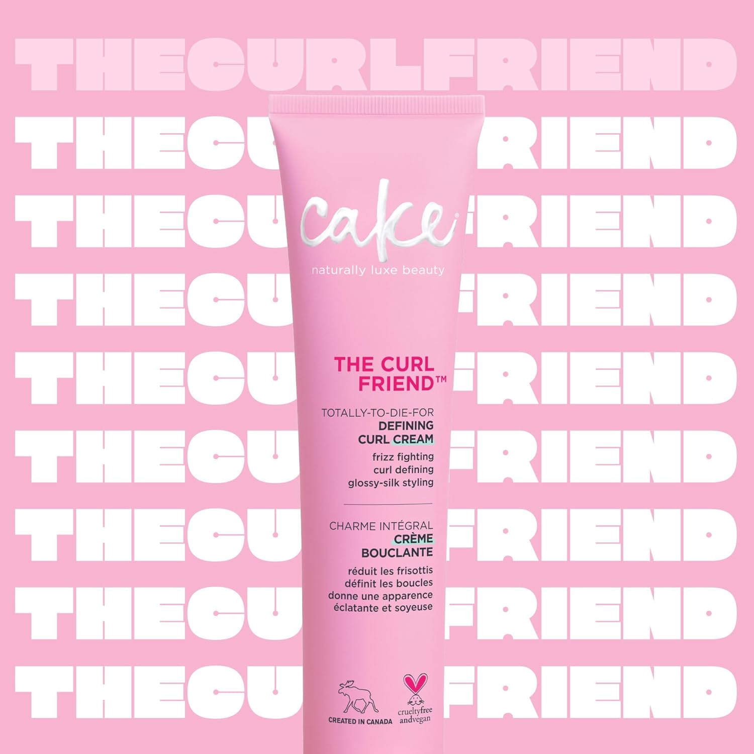 Cake Beauty Curl Defining Cream, The Curl Friend - Curly Hair | Frizz Control | Moisturizes & Defines | Avocado Oil | Soybean Oil & Shea, 6 Fl Oz / 177 mL (Pack of 2)