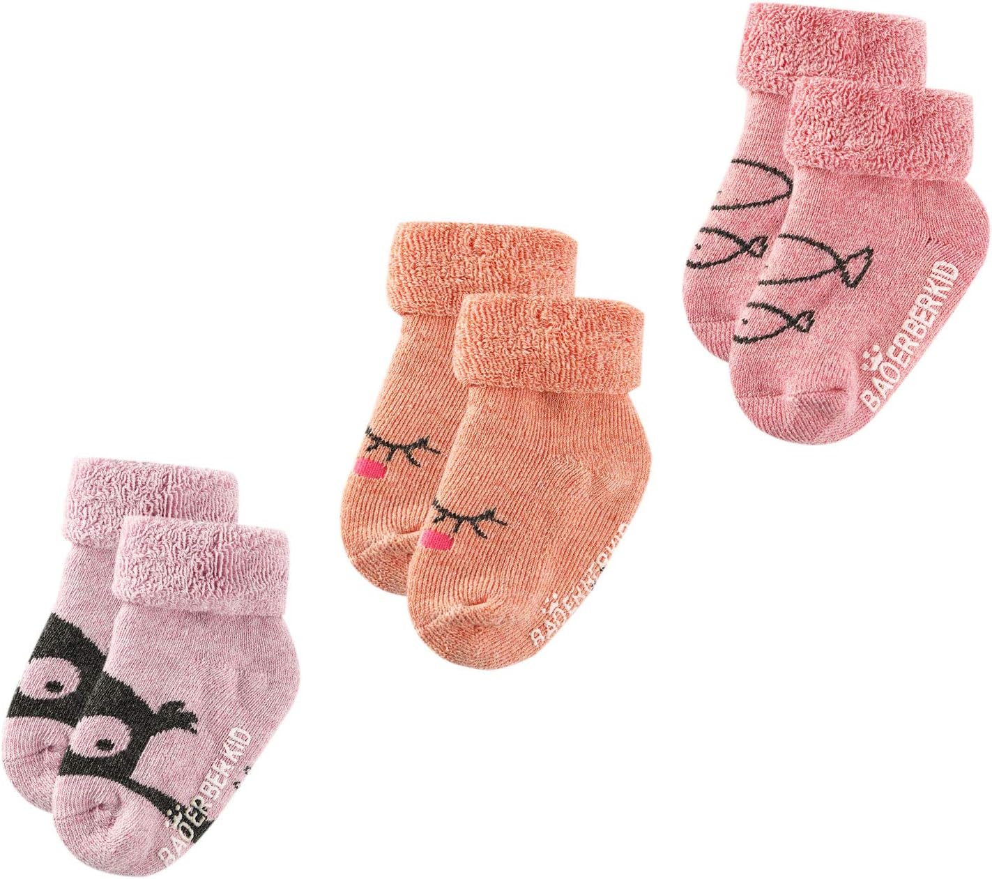 3 Pack Thick Cotton Colorful Socks for Baby Toddlers Girls 3-5 Years