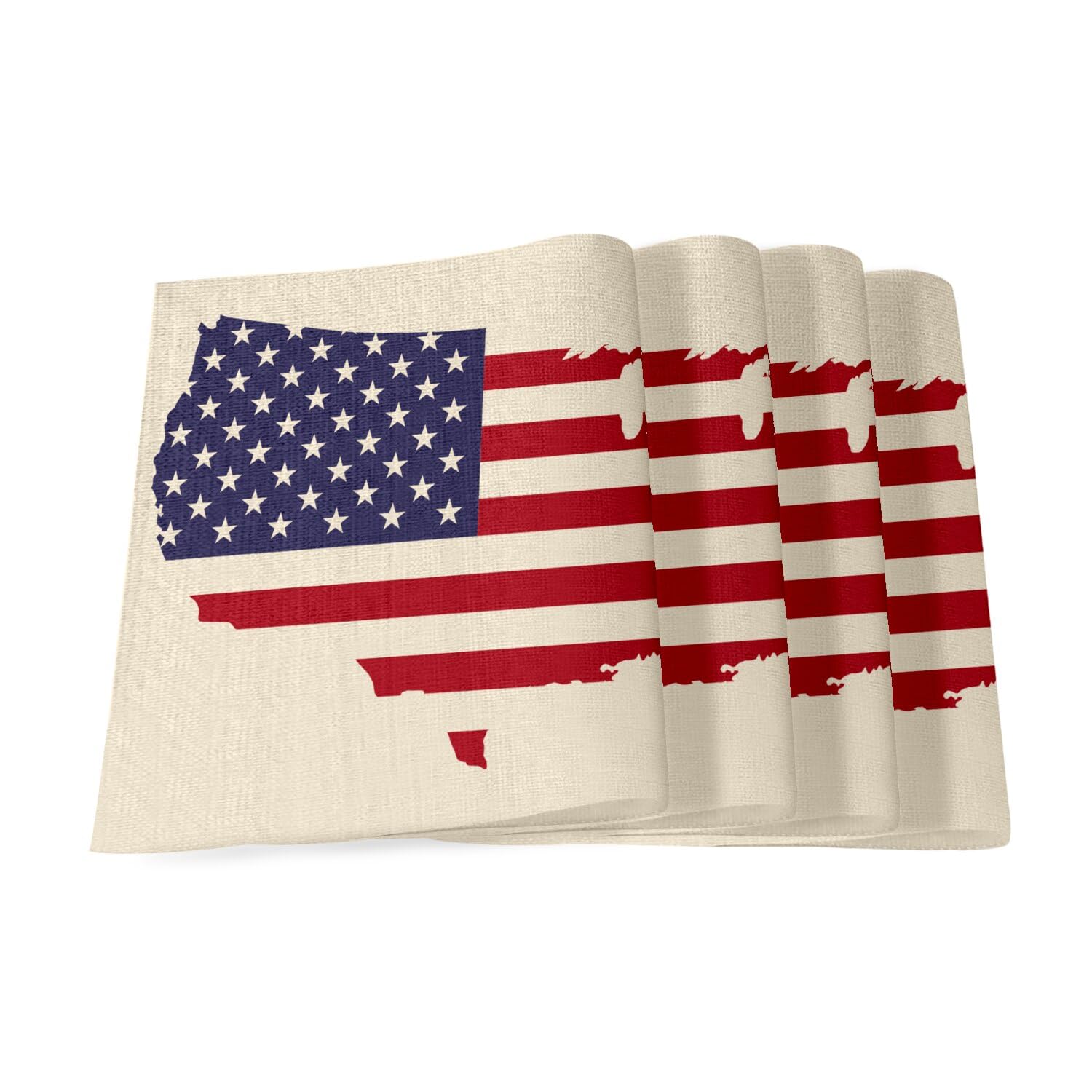 Set de table drapeau USA en lin lavable pour protéger votre table des taches