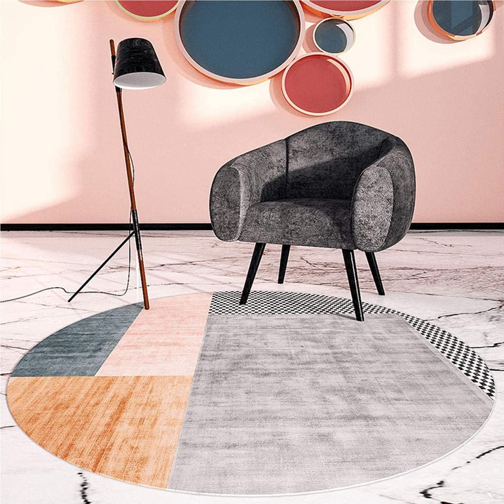 Tapis circulaire antidérapant DKSNAJ pour une sécurité maximale en chambre