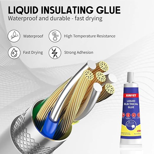Cinta aislante líquida negra 50ml para cables miniatura 5