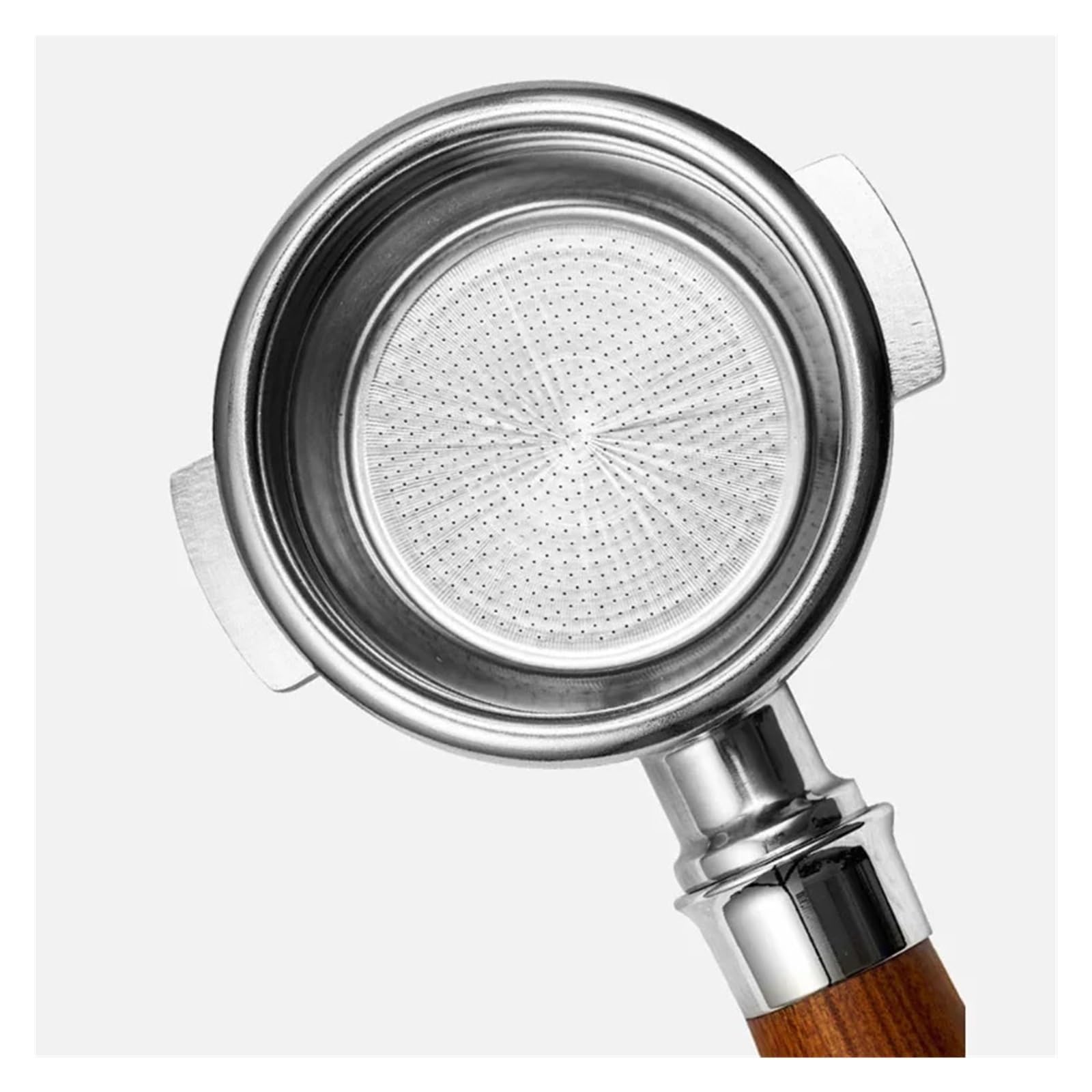 Portafiltro, compatible con Expobar, 58mm mango de madera | Repuesto para Rocket, sin fondo, filtro universal E61, doble salida desmontable(58mm-Double mouth-C2)