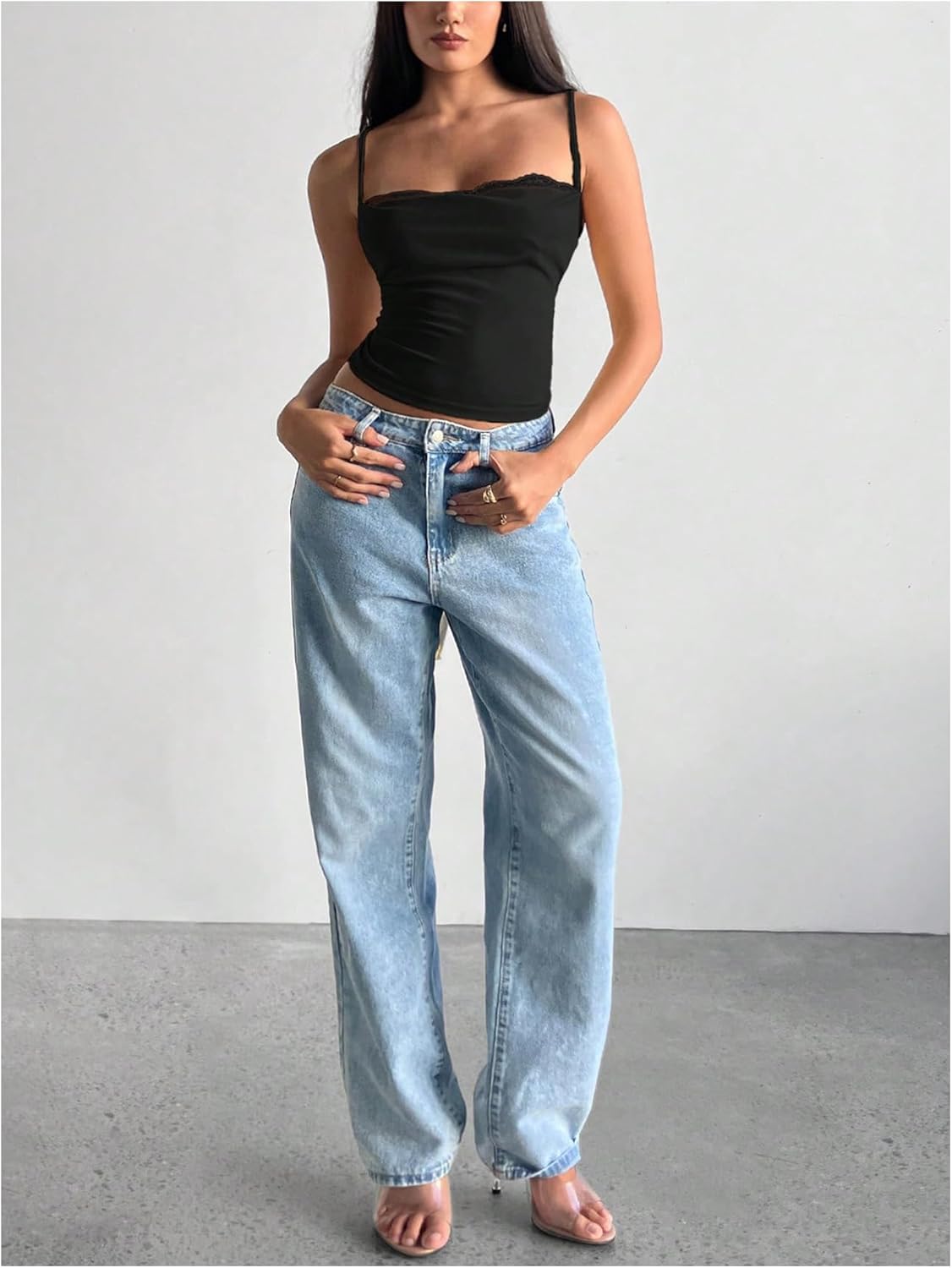 Milumia Women's Cowl Neck Lace Cami Top Y2K Tie Backless Sleeveless Spaghetti Strap Going Out Tops - Image 4