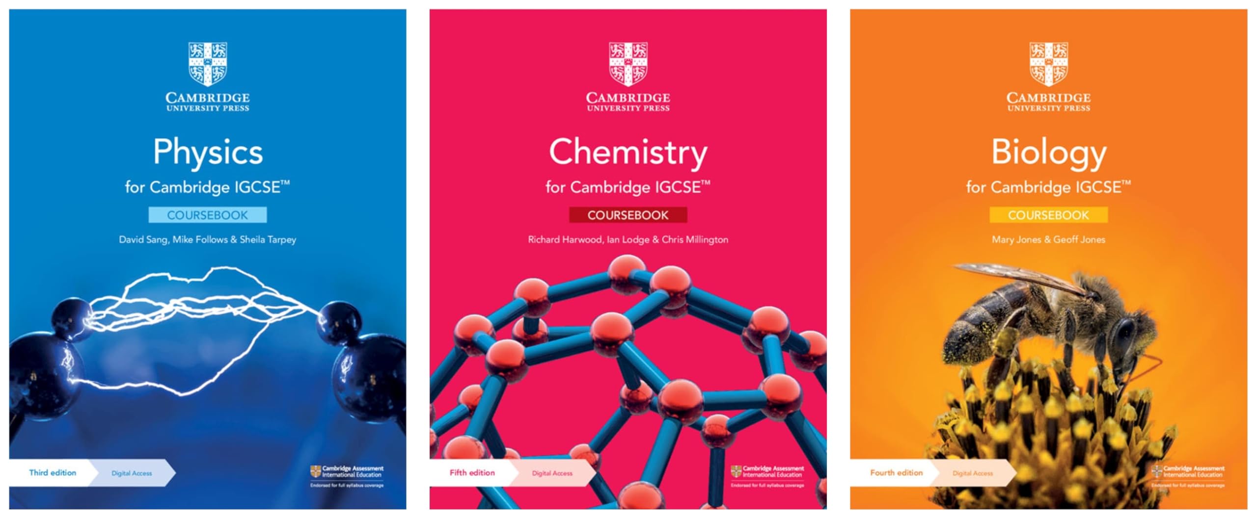 Combo of Cambridge IGCSE PHYSICS, CHEMISTRY & BIOLOGY Coursebooks Product Bundle