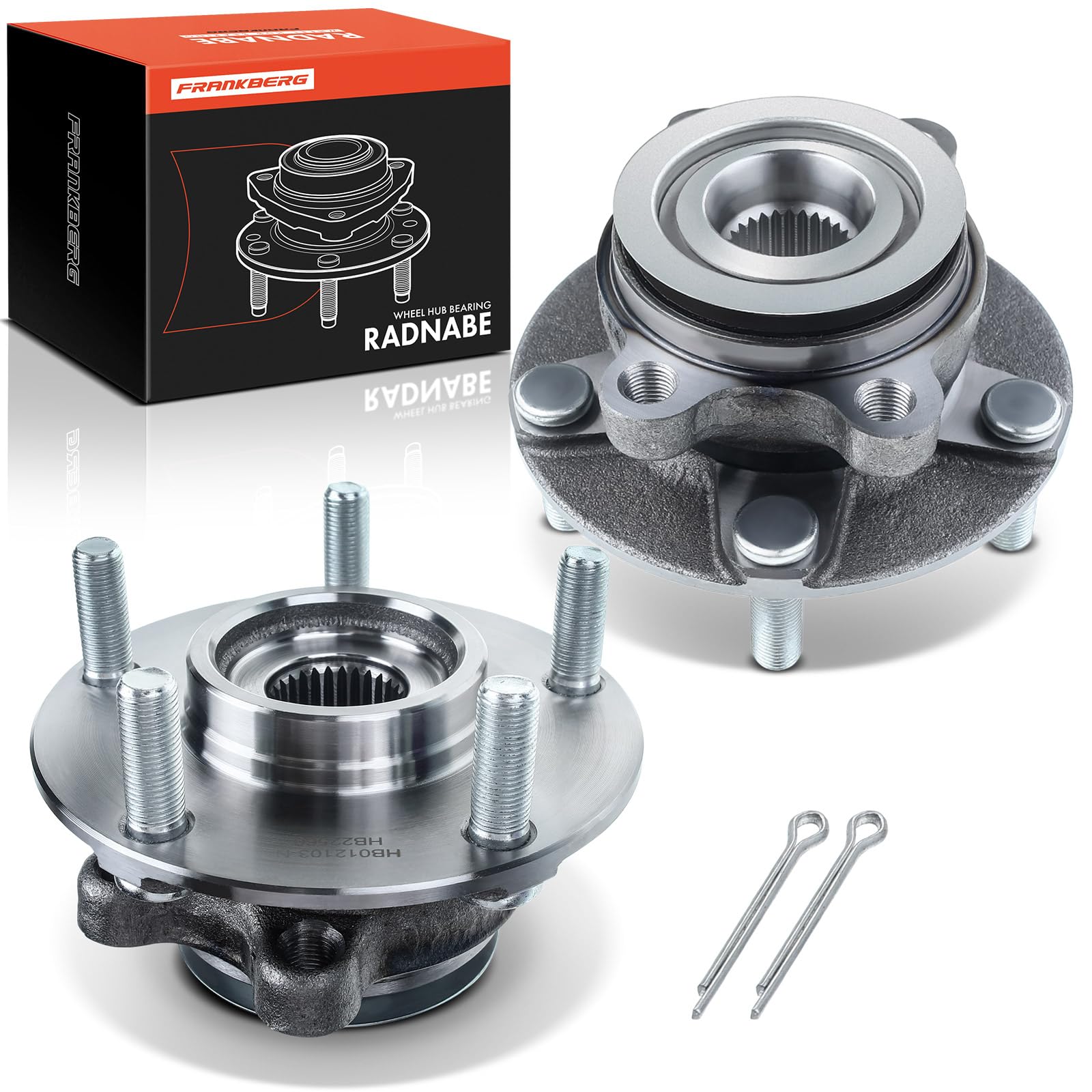 Frankberg 2x Kits de roulements de roue Essieu Avant Compatibles avec Juke F15 1.5L-1.6L SUV 2010-2021 X-Trail T31 2.0L 2.5L SUV 2007-2013 KolE.O.S I HY 2.0L 2.5L SUV 2008-2021 Remplacer# 402022560R