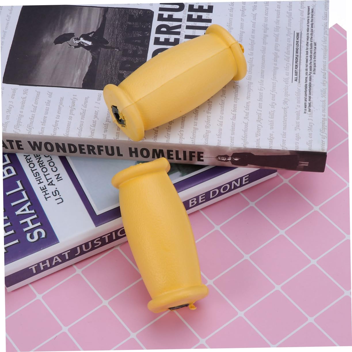 GOOHOCHY Pair Crutch Accessories Crutches Crutch Pads Gehhilfen Handle Grip for Crutch Cushion Grip Griffpolster Cane Handle Grip Crutch Feet Caps Replacement Crutch Parts Crutch Bag Yellow