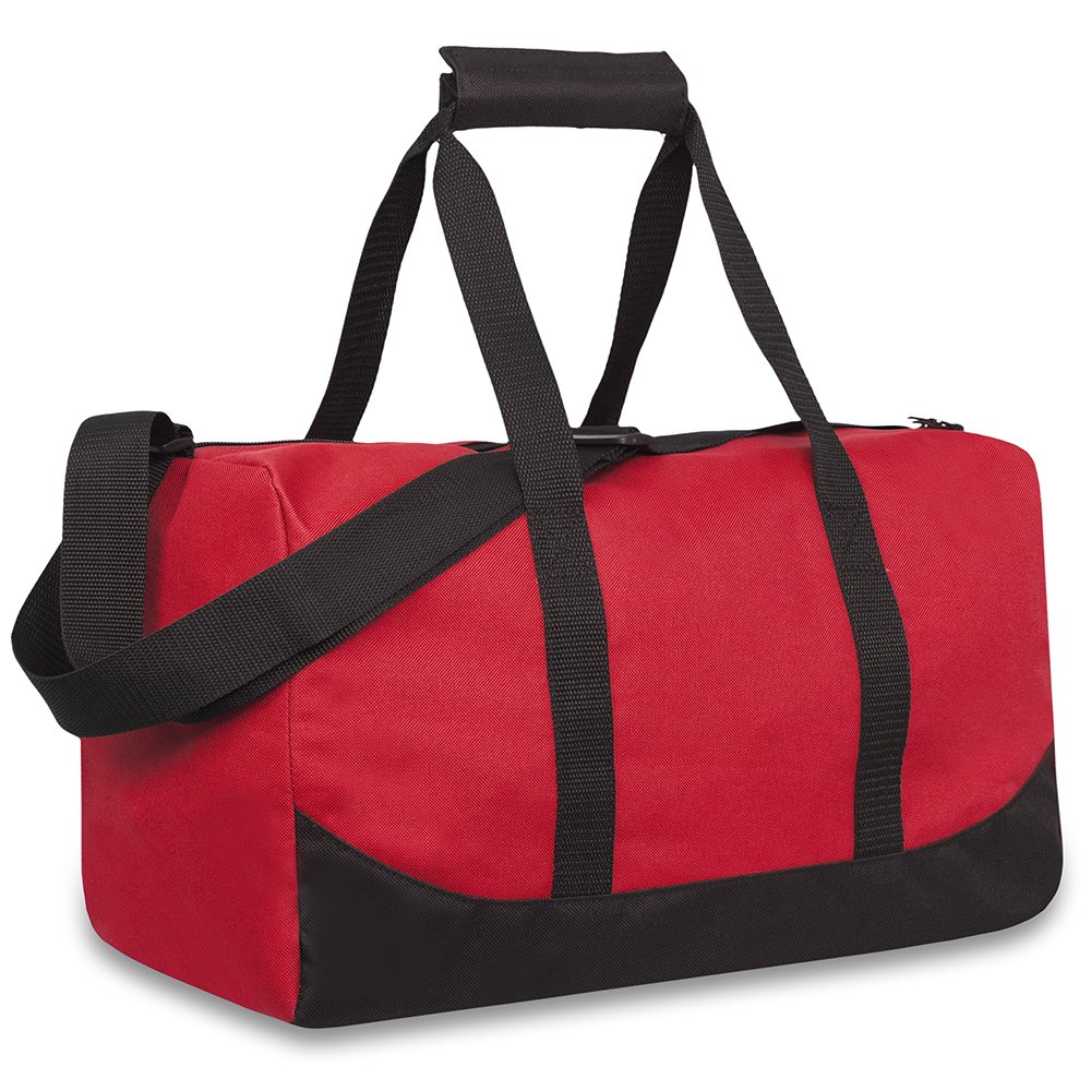 Trail maker30 Liter, 17 Inch Canvas Duffle Bags for Men and Women – Travel Weekender Overnight Carry-On Shoulder Duffel Tote Bags (Red)
