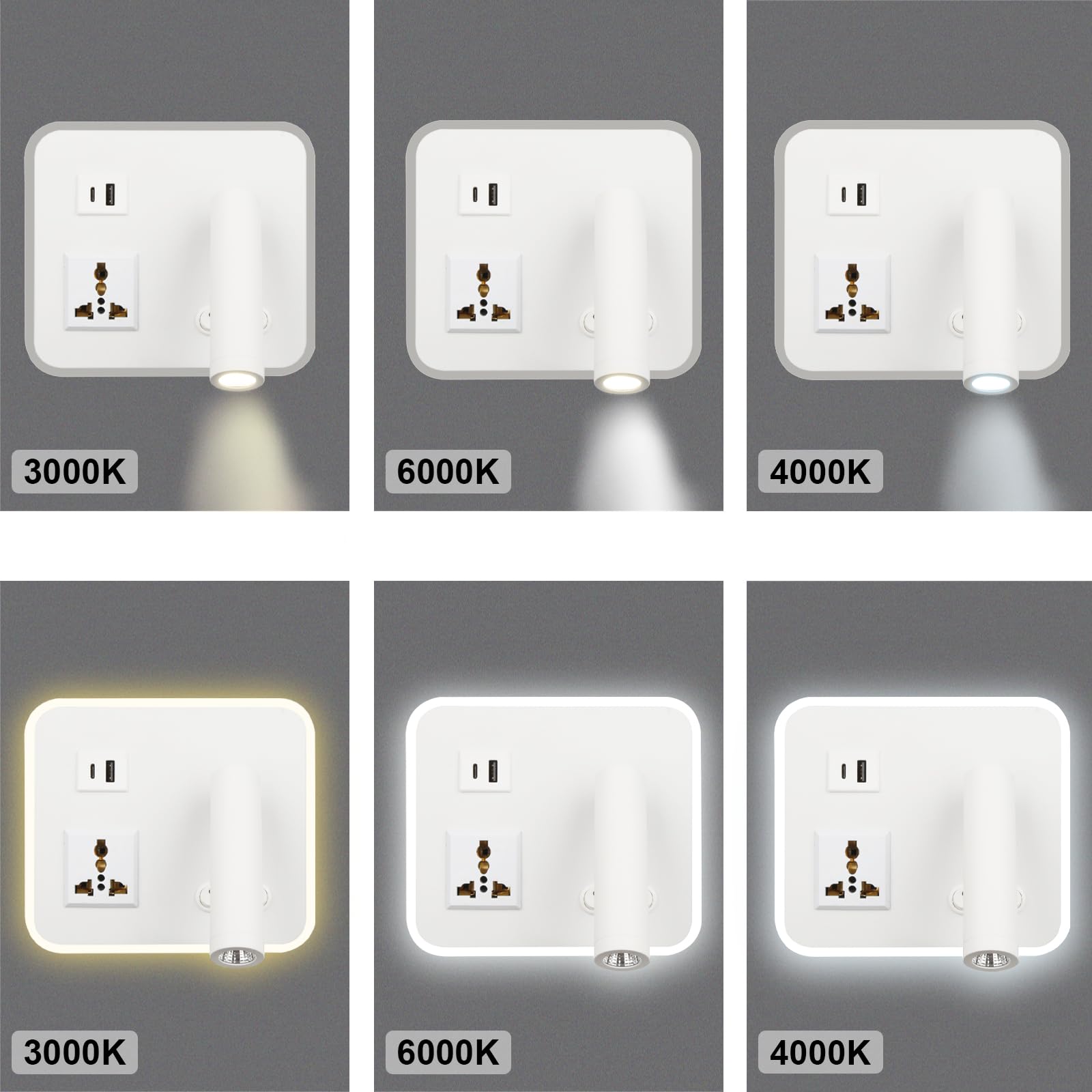 Lampada Da Parete LED Con USB E Type-C - Illuminazione Smart E Ricarica Veloce! - Foto 6