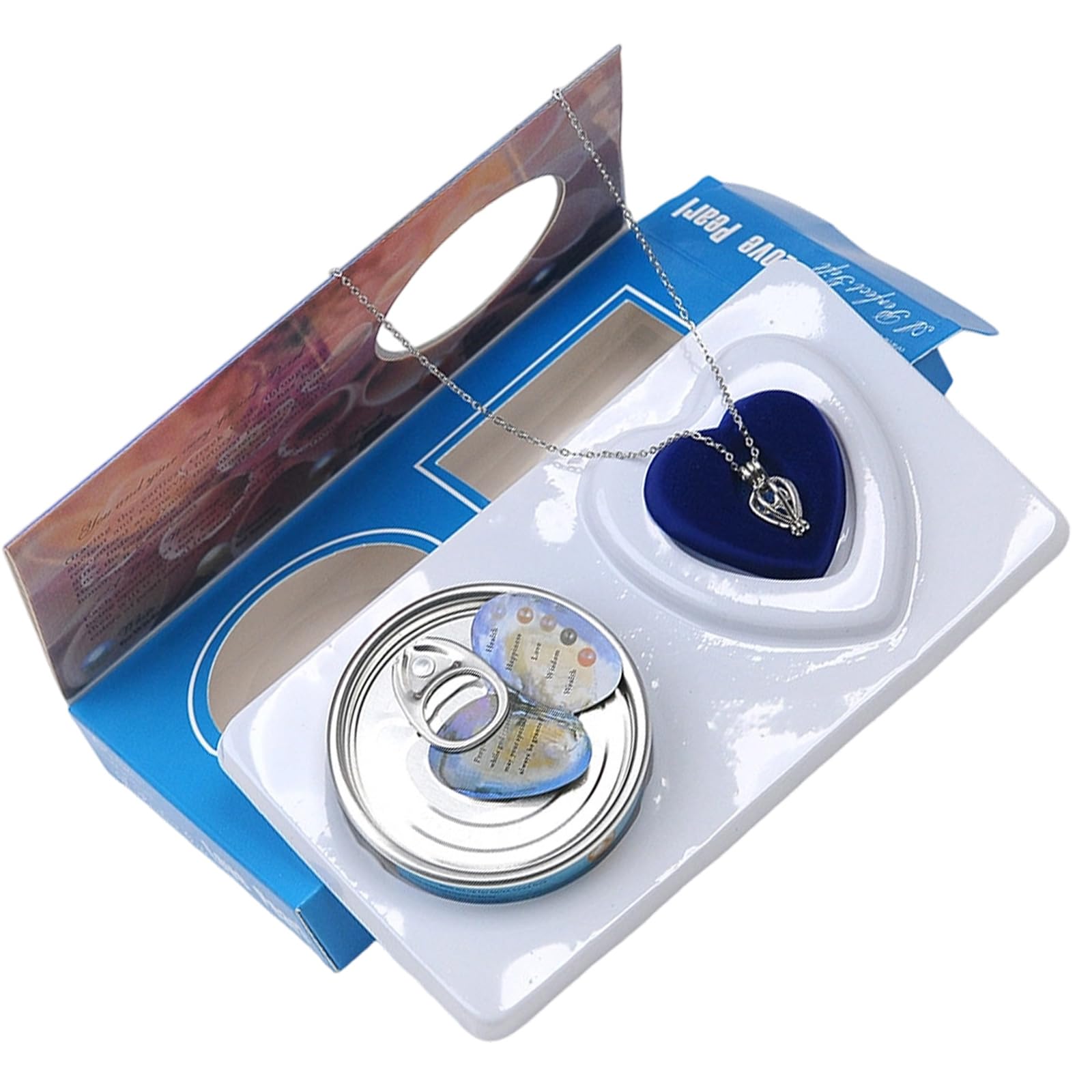 Kaeltsyn of 1 Creative Craft Pearls Necklace Making Set with Simulated Oysters Opening Fun and Unique Can Packaging for Gift Giving Unique Gift