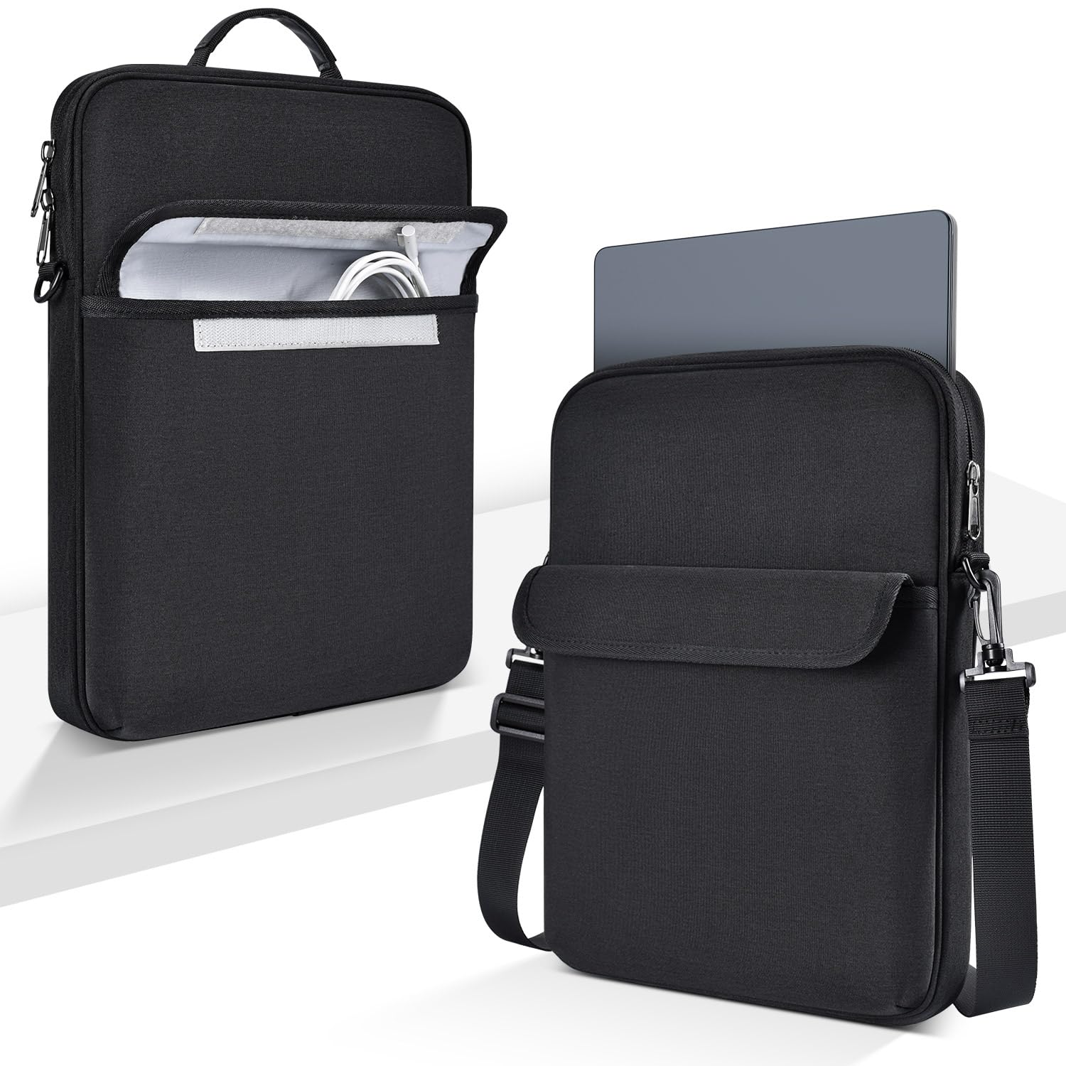 View 1 of 13 inch Laptop Sleeve Case Shoulder Bag for 2026-2022 MacBook Neo/Air 13.6 inch M5 M4 M3 M2 A18 Pro Chip A3449 A3240 A3113 A2681 A3404, Padded Shockproof Travel Carrying Handle Bag w/Accessory Pocket