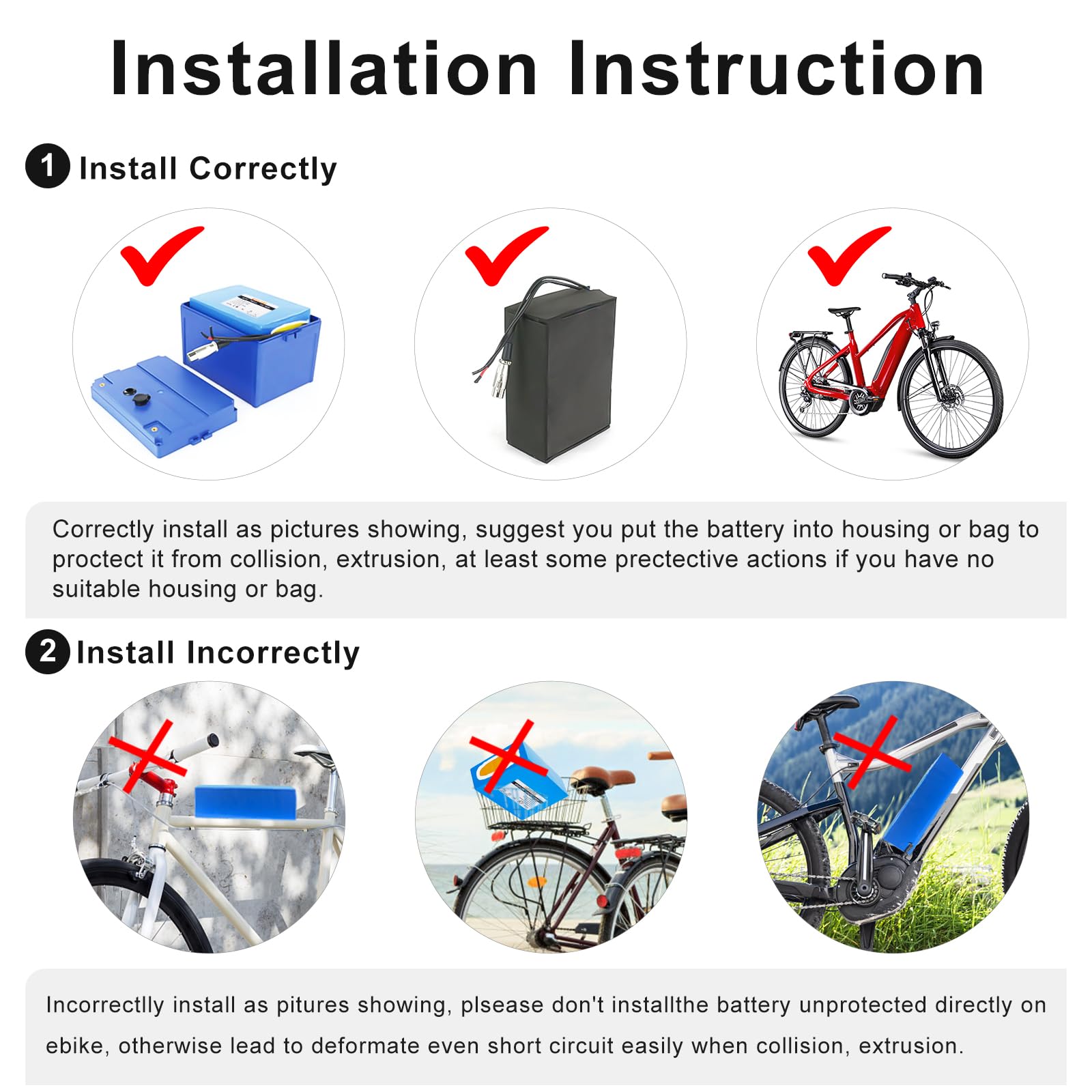 36V 48V 60V 72V Lithium-Ionen-Akku für E-Scooter, E-Bike, Elektro-Dreirad – E-Bike-Akku für 250W, 500W, 1000W, 2000W, 3000W, 5000W Fahrrad Radsatz