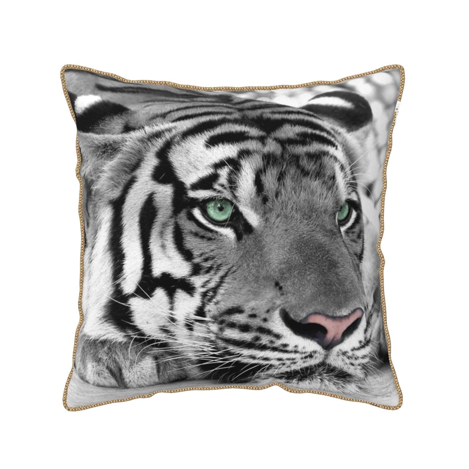 Housse de coussin en velours imprimé léopard tigré pour décoration de chambre douce