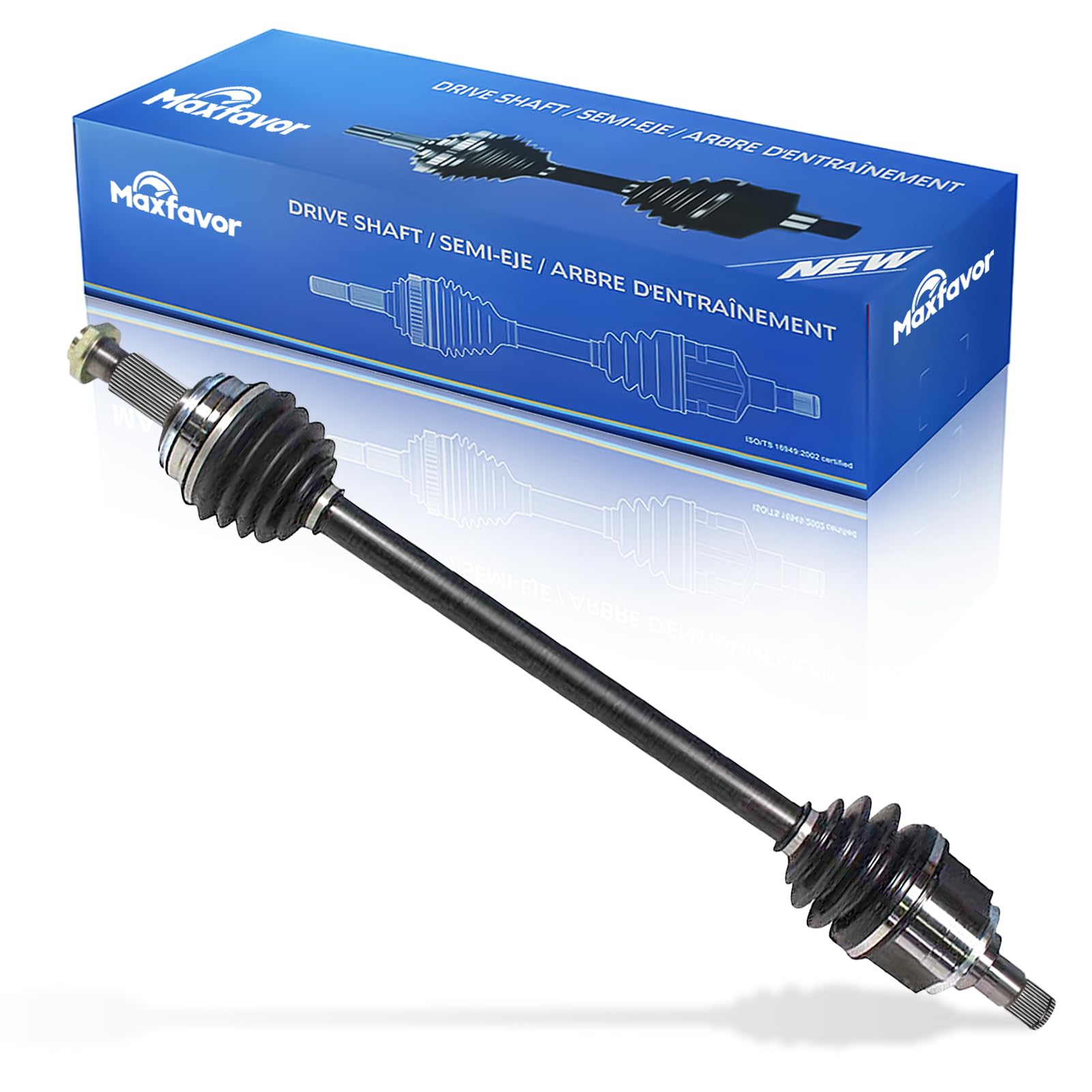 MAXFAVOR CV Axle Joint Assembly Rear Left or Right Compatible With 2006 2007 2008 2009 2010 2011 2012 2013 2014 2015 2016 2017 2018 Toyota RAV4 GAS, Driver or Passenger Side CV Joint Shaft Assembly