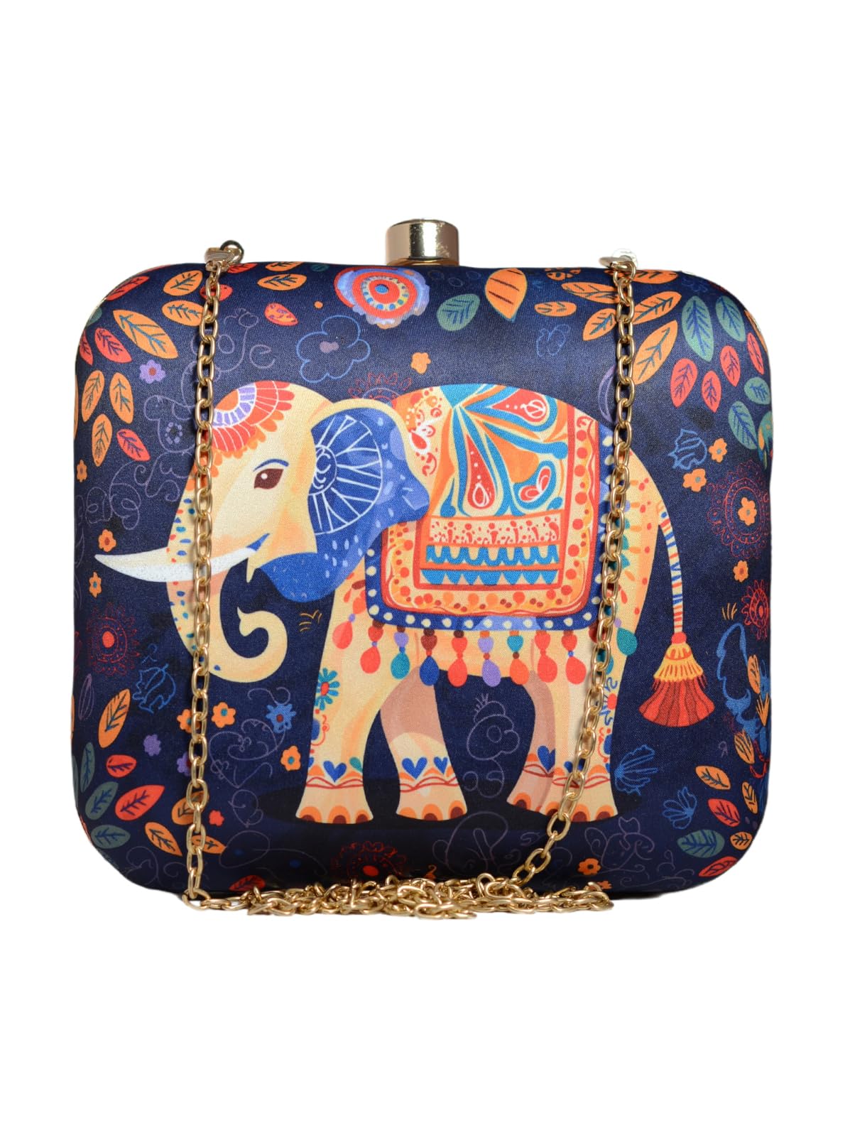 Artklim Elephant Printed Clutch Bag For Women With Detachable Chain Sling Strap (B0D2N9BY9V) Amazon Price History, Amazon Price Tracker