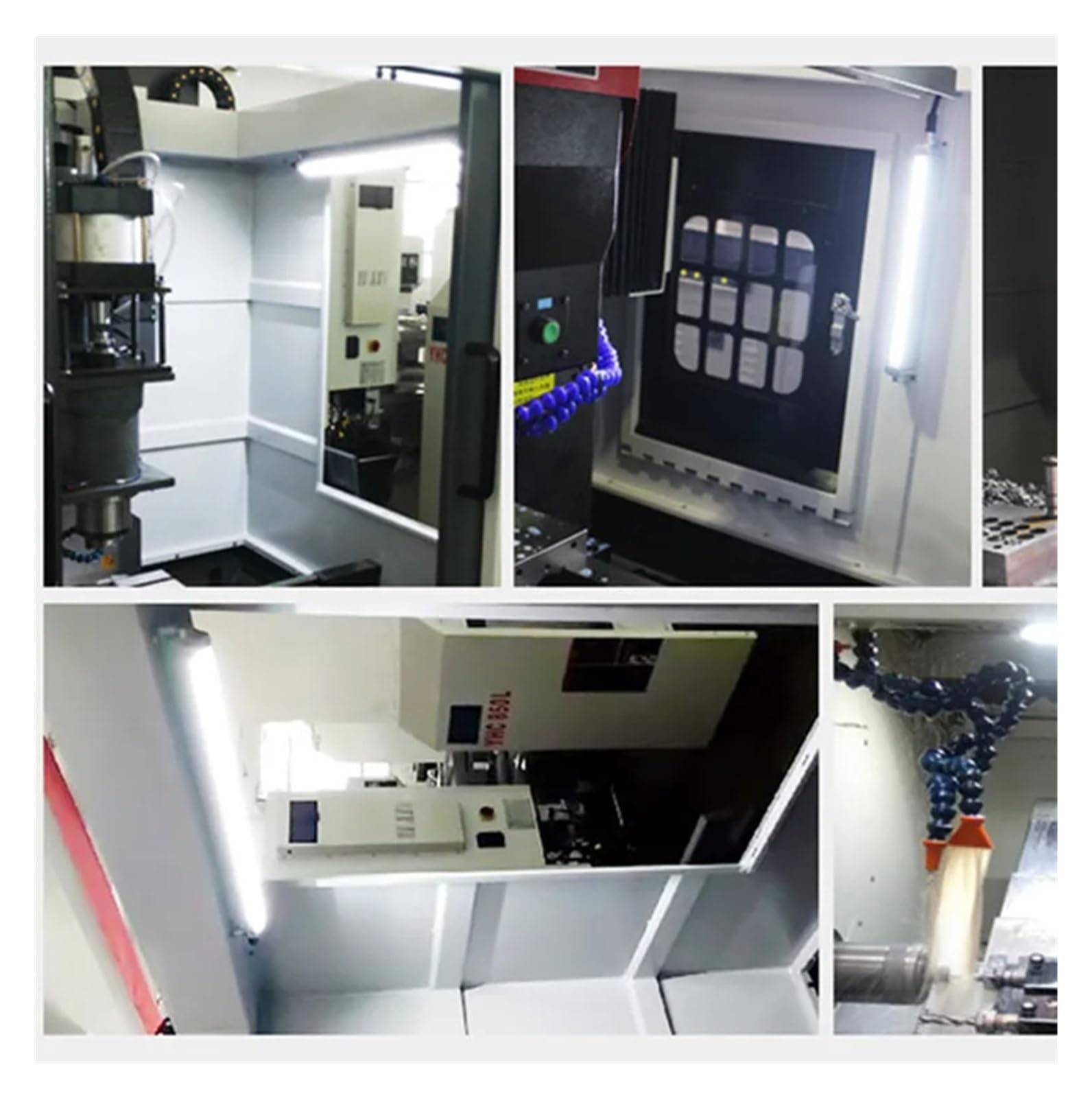 Lampa robocza do obrabiarek CNC 6W-40W, wodoodporna, pyłoszczelna, IP68, lampa warsztatowa LED tokarki do maszyny do szycia(12W,110-230V)