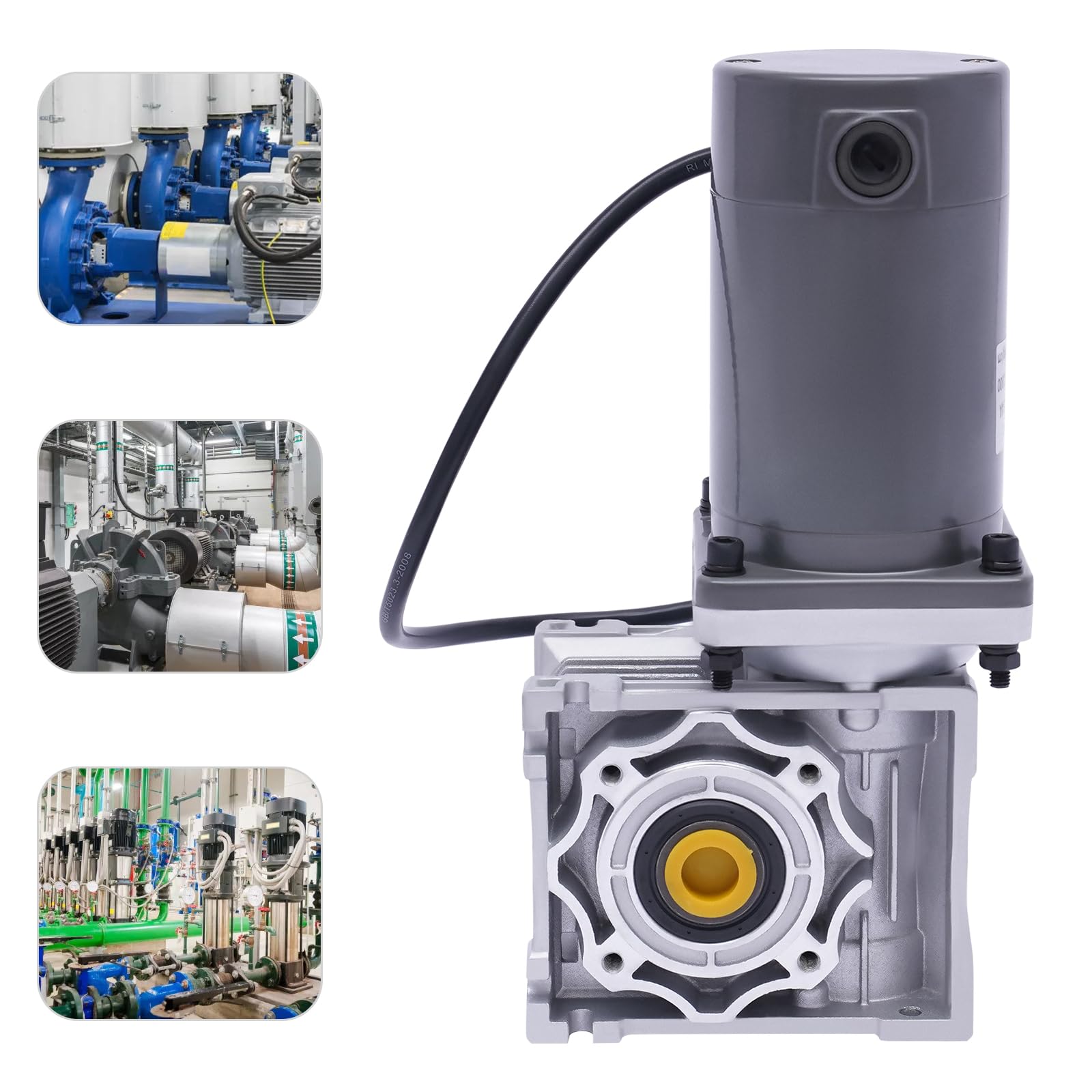 Schneckengetriebe Untersetzungsgetriebe Elektrischer Getriebemotor Hohes Drehmoment DC Gray 120W 12V