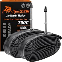 700C Heavy Duty Bike Tubes 700x35C/38C/40C/43C 60mm Presta Valve 700C Bicycle Tubes for 700x35C 700x36C 700x38C 700x40C 700x42C 700x43c 35/43-622 Bike Tire Tubes 2-PCS