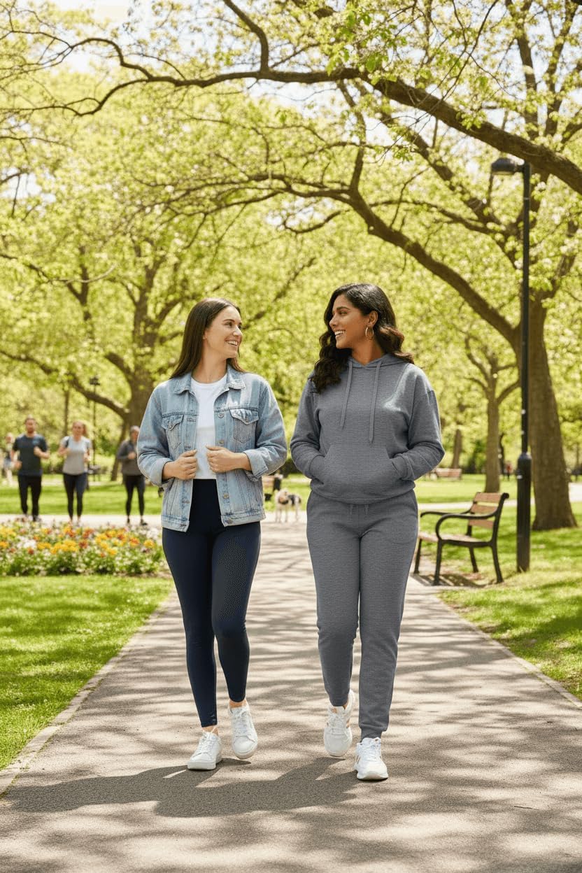 CLOCOR Womens 2 Piece Outfits Sweatsuits - Tracksuit Set Long Sleeve Crop Top & Drawstring Wide Leg Pants with Pockets - Image 5