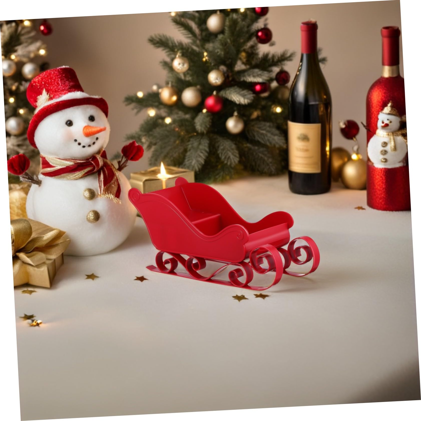 Cabilock 4stücke Teiliges Mini-schlitten-ornament Weihnachtsdeko Schlitten-tischdekoration für Party Snackschale aus Schlittenfigur für Weihnachtsbaum Deko für Weihnachtsfeier