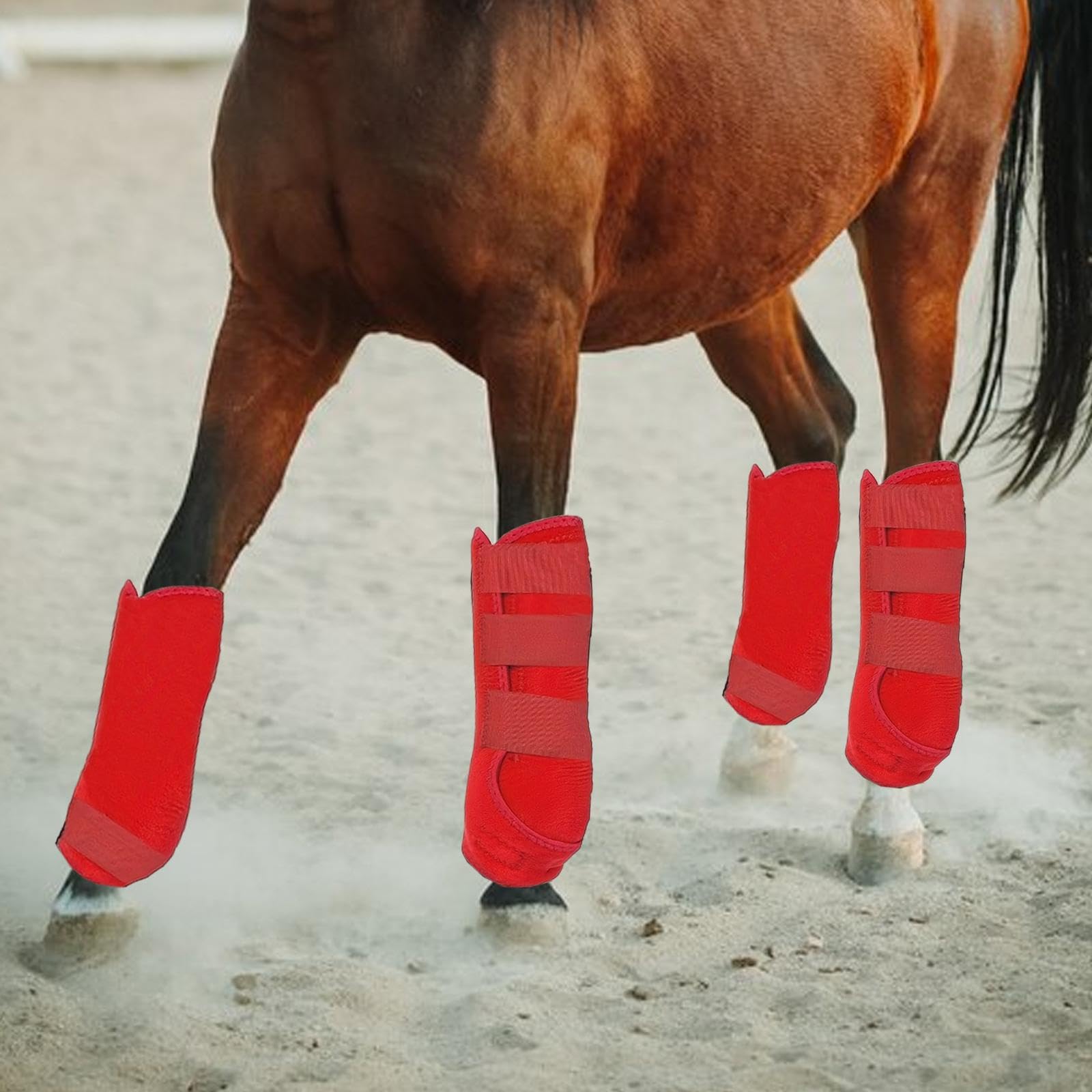 4 Uds Botas de Caballo Engranaje Neopreno protección de piernas envolturas para piernas para Montar Equipo Ecuestre