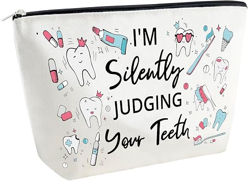 Dental Assistant Gifts Women Dental Assistant Accessories Dentist Hygienist Gift for Coworkers Must Haves Dentist Gift for Women Stocking Stuffers White Elephant Gifts for Dentists Tooth Bag