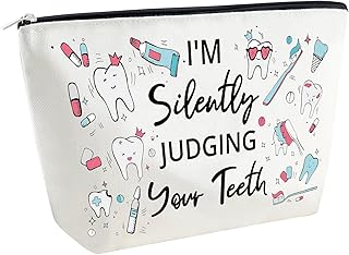 Dental Assistant Gifts Women Dentist Gift for Women Dental Assistant Accessories Nurse Makeup Bag for Workers Dentist Graduation Gift Bag for High School College Students Graduate Travel Toiletry Bags