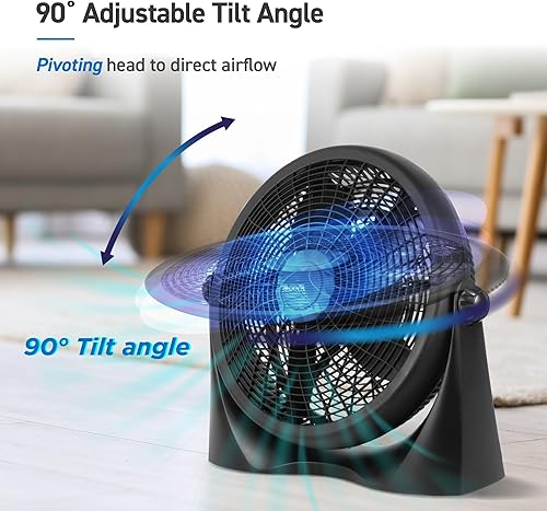 Vista 3 de Commercial Cool Ventilador de piso de alta velocidad de 16 pulgadas, negro, CFF16B