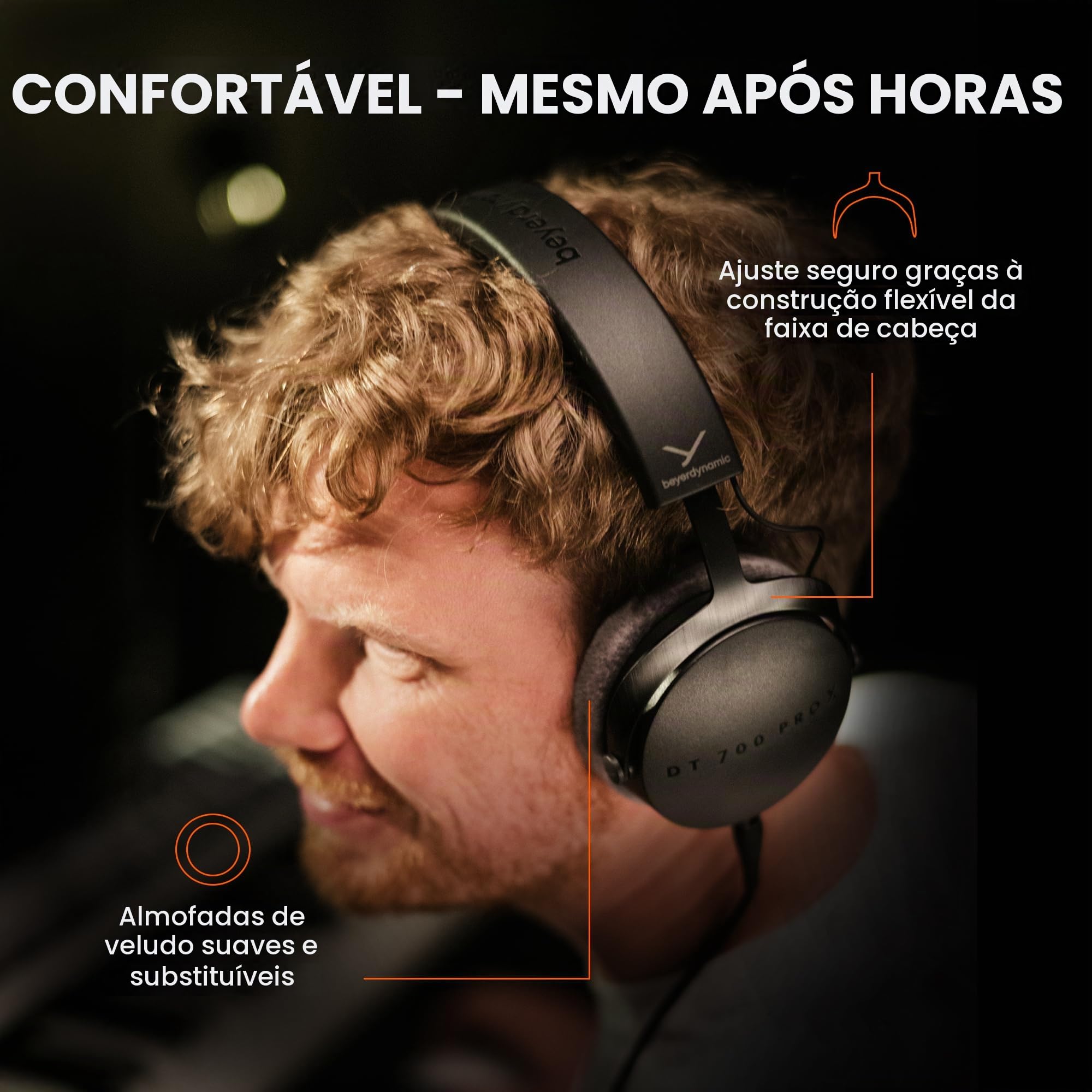 Fones de ouvido de estúdio fechados Beyerdynamic DT 700 PRO X com