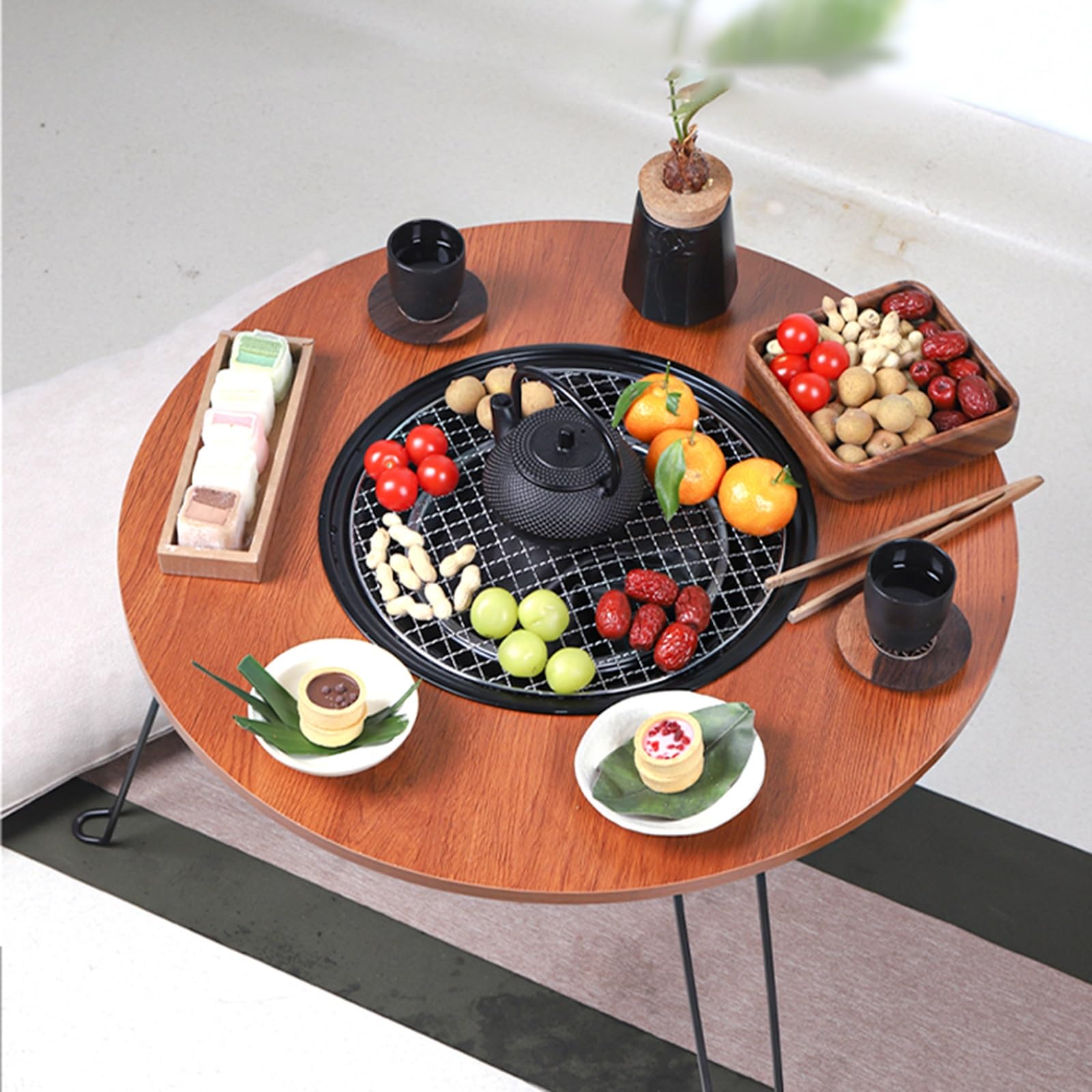Griglie Per Barbecue A Carbonella,Piccolo Grill A Carbonella,Grill Portatile Grill In Acciaio Inox Per Barbecue,Griglia Da Tavolo Per Campeggio All'aperto E Al Coperto (Color : Style4)
