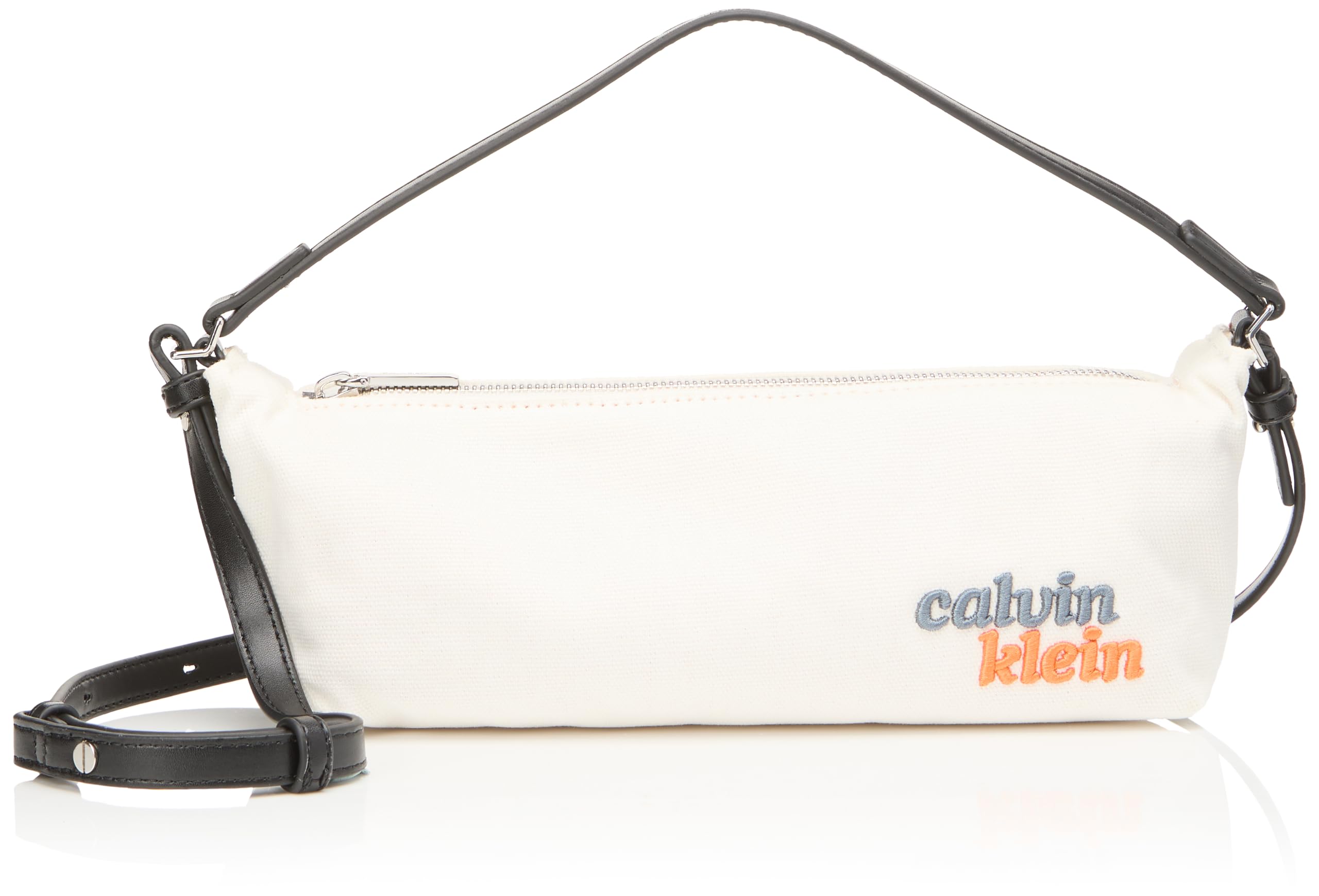Calvin Klein Bolso crossbody Mujer Graphic Canvas pequeño, Blanco (White Canvas), Talla Única