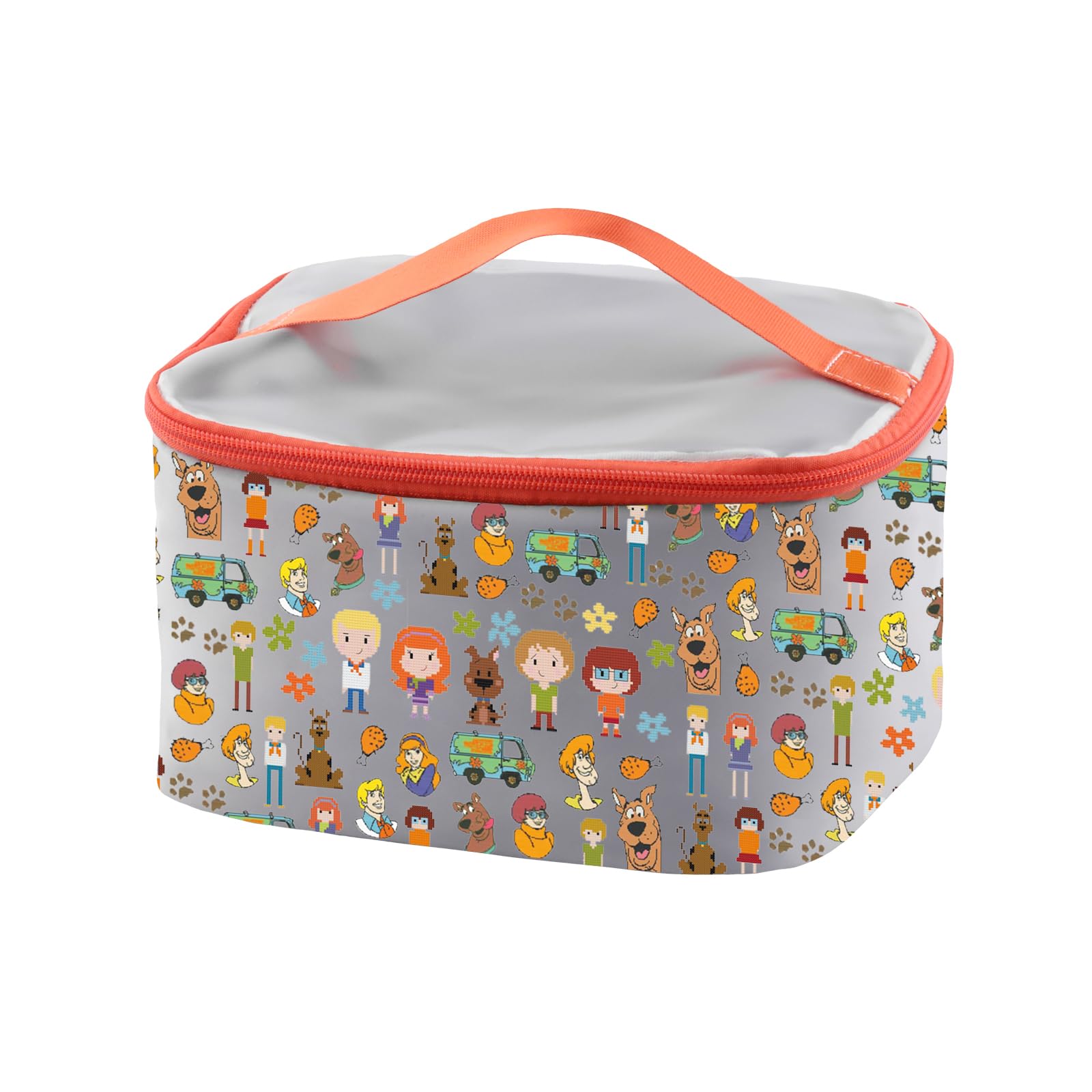 PXTIDY Cartoon Movie Characters Cosmetic Bag D Makeup Organizer Bag Halloween Party Gift Cartoon Mystery Machine Gift