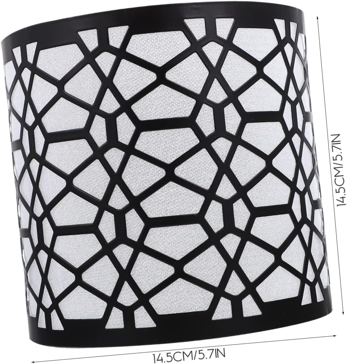 2pcs Hollow Iron Table Lamp Cover Black Iron Lamp Shade Ceiling Light Cover Pendant Lamp for Bedroom Living Room