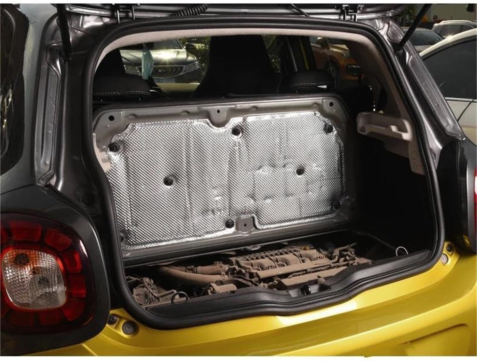 dla Smart, Forfour 453 4 Drzwi Samochód Przednia Maska Silnika Izolacja Termiczna I Akustyczna Wacik Bawełniany Podkładka osłony termicznej komory silnika