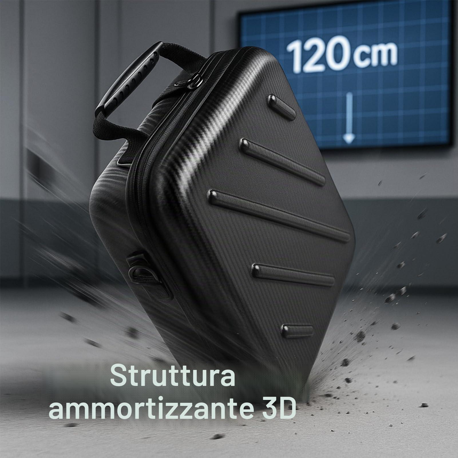 Starlink Mini Case Impermeabile Eva, Travel Ultraleggero con vani accessori, adattatore pipe, cavo Ethernet e alimentazione, Nero