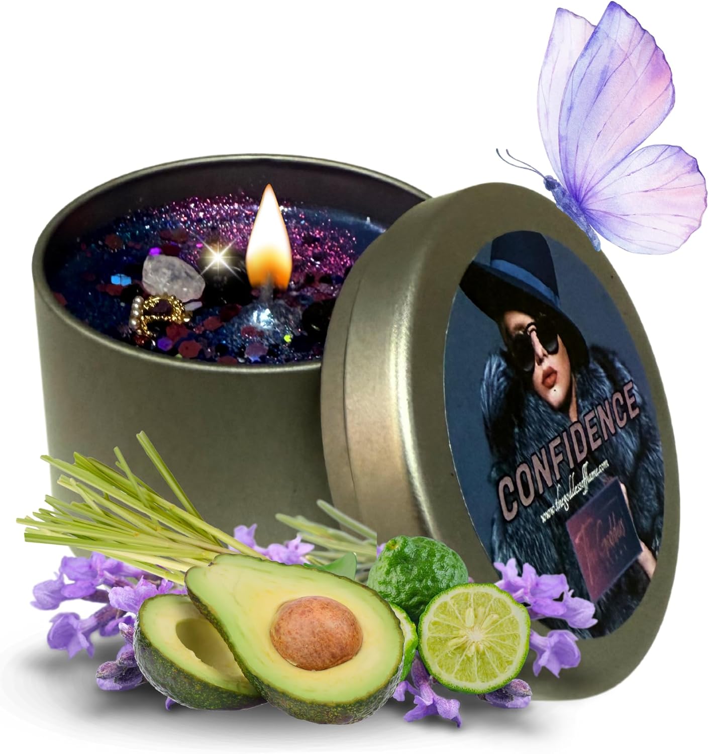 – Confidence Candle | Ritual Spell Candle for Empowerment, Courage & Strength | Hoodoo, Wiccan, Pagan, Conjure (Medium 8oz)