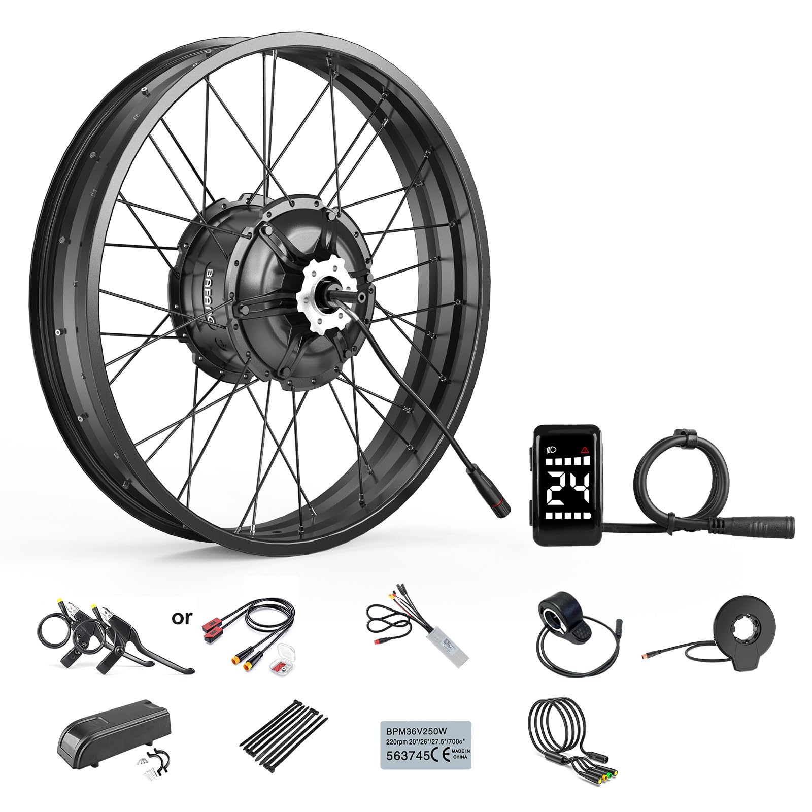 Ebike Conversion Kit 48V 1000W - Rear Hub Motor for 20" & 26" Fat Tire Bikes with Display Options (No Battery Included) | Conquer Deep Snow, Winter Trails, Sand & Off-Road Terrain