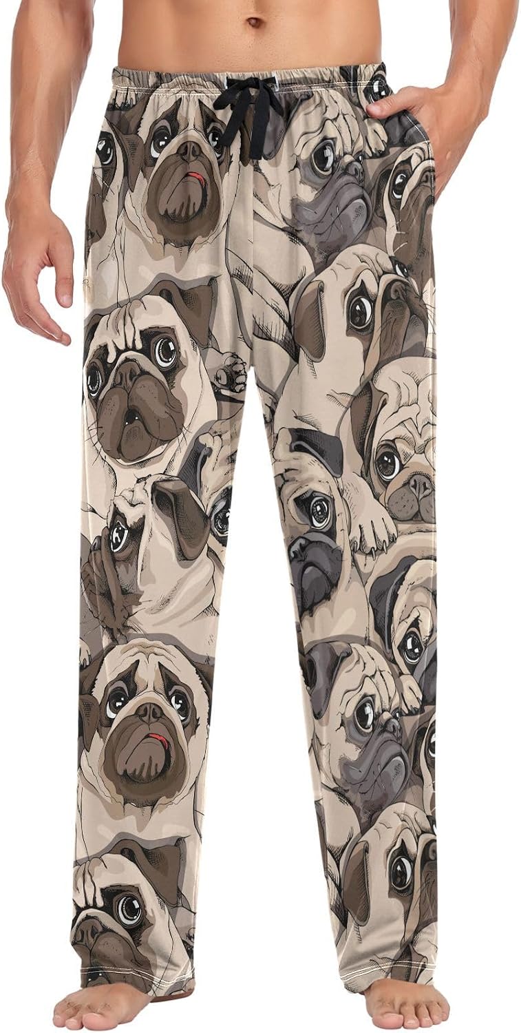 visesunny Men's Pajama Pants 100% Cotton Lounge Soft Warm Sleepwear Pants PJ Bottoms Drawstring and Pockets