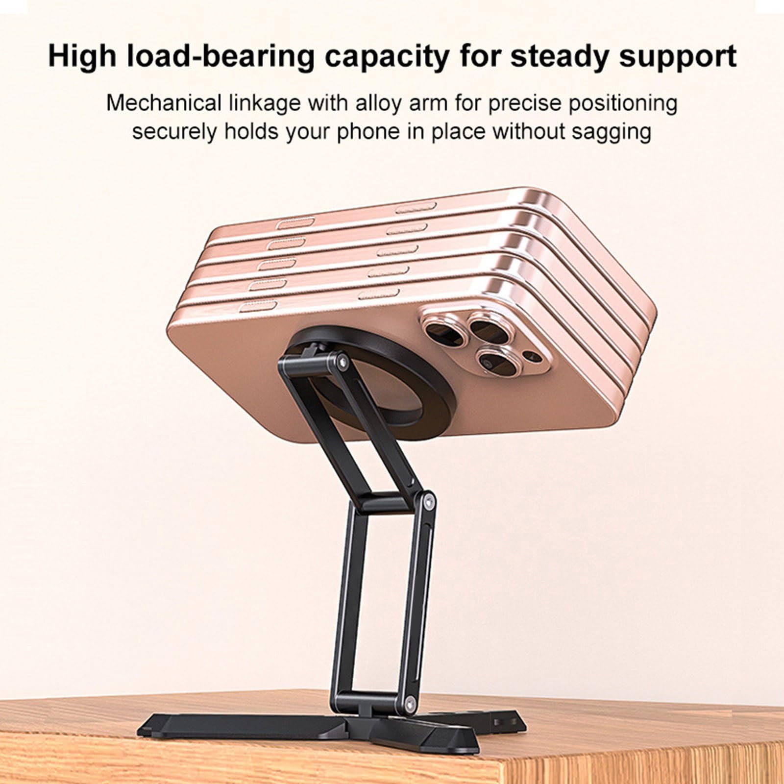 Supporto per smartphone pieghevole con staffa in alluminio per 16