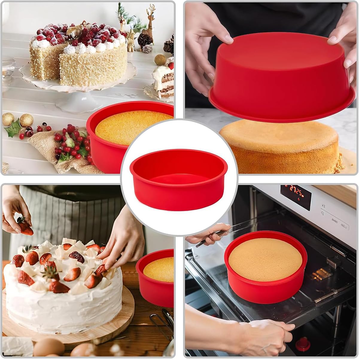Cook-N Carry Round Cake Pan w/ Lids, 3 ct