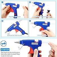 Vista 4 de Zhengmy 16 Pcs Mini Hot Glue Gun with 40 Sticks Crafts Hot Glue Guns High Temp Repairs Kit for School DIY Arts Class Projects Office Home Quick