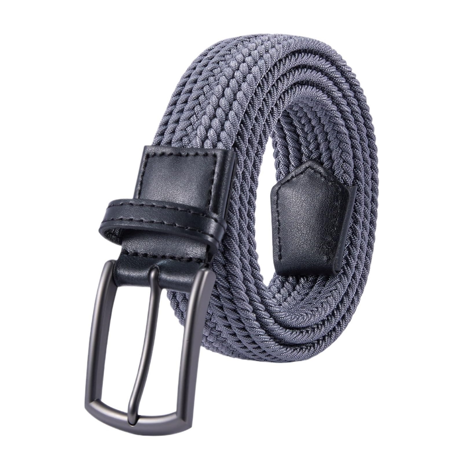 Cinturón Trabajo Hombre Cinturón de lona elástico unisex, hebilla aleación zinc, cinturón cintura tejido sin agujeros, deportivo, informal, elegante, estilo simple