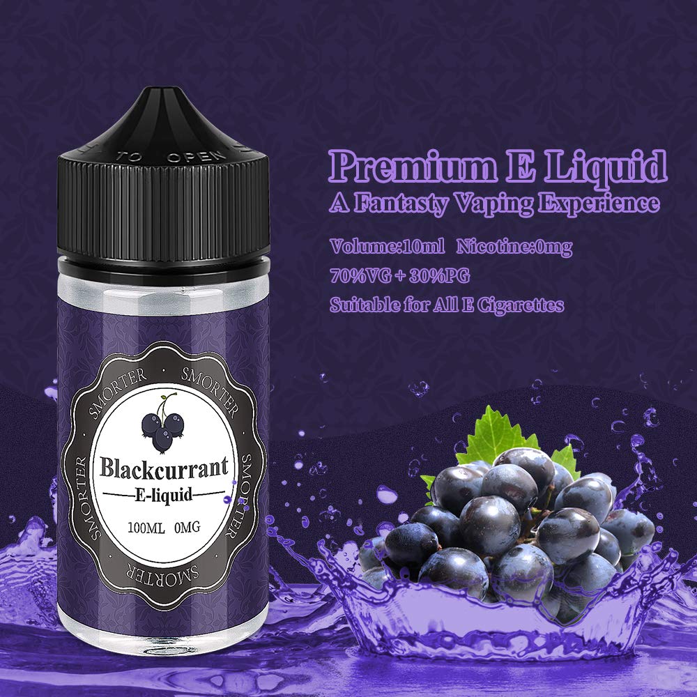 Smorter 100mlx4 Vape E Liquide Ecig Vape E Juice Juicy Flavors 70/30  Eliquid pastèque myrtille glace menthol cassis pour Cigarette électronique  Vaping Pen Kit de démarrage sans nicotine sans tabac : Amazon.fr: