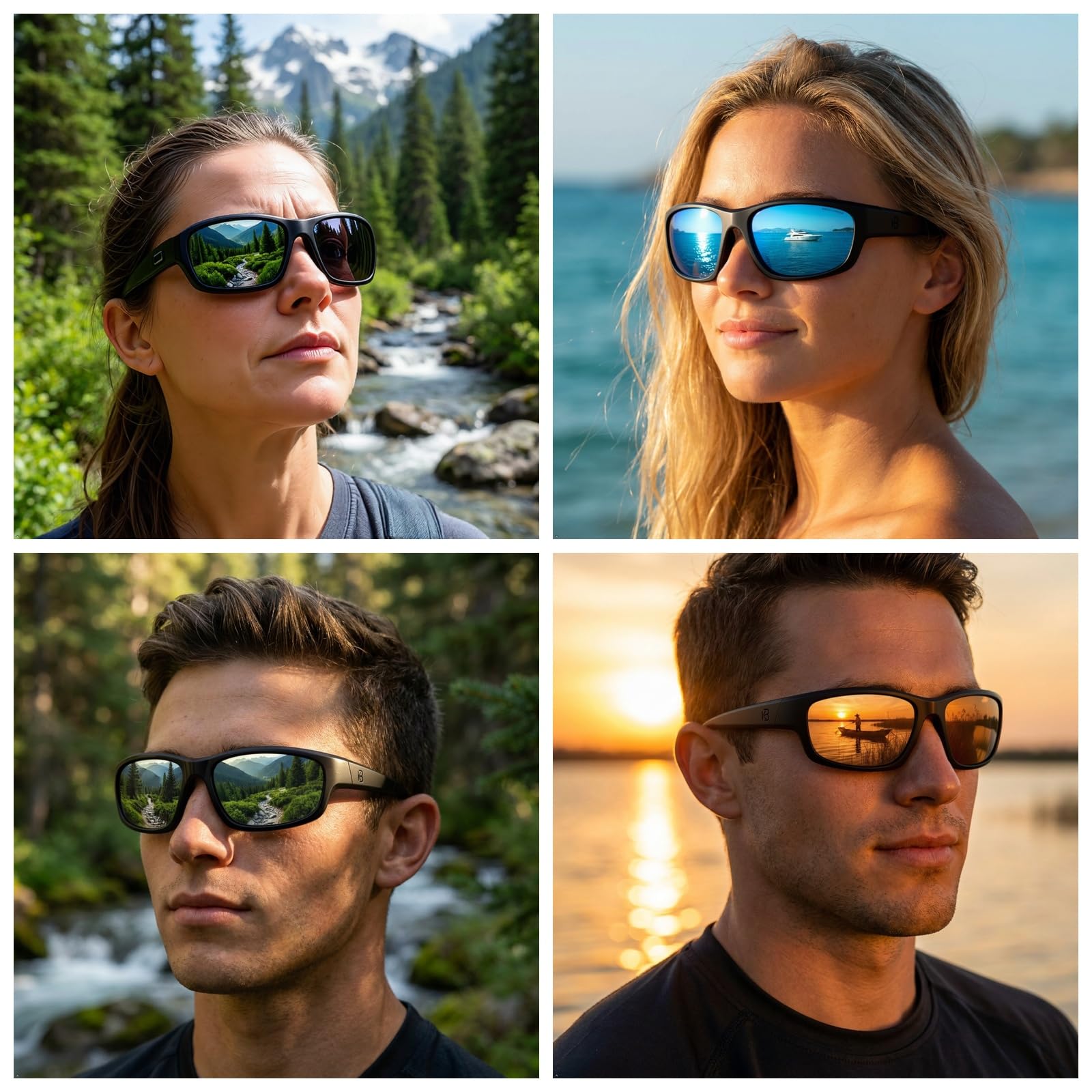 Occhiali da Sole Polarizzati ad Alta Definizione In Vetro Genuino Per Uomini e Donne, Design Italiano, anti-riflesso, UV400, lenti in Vero Vetro Corning