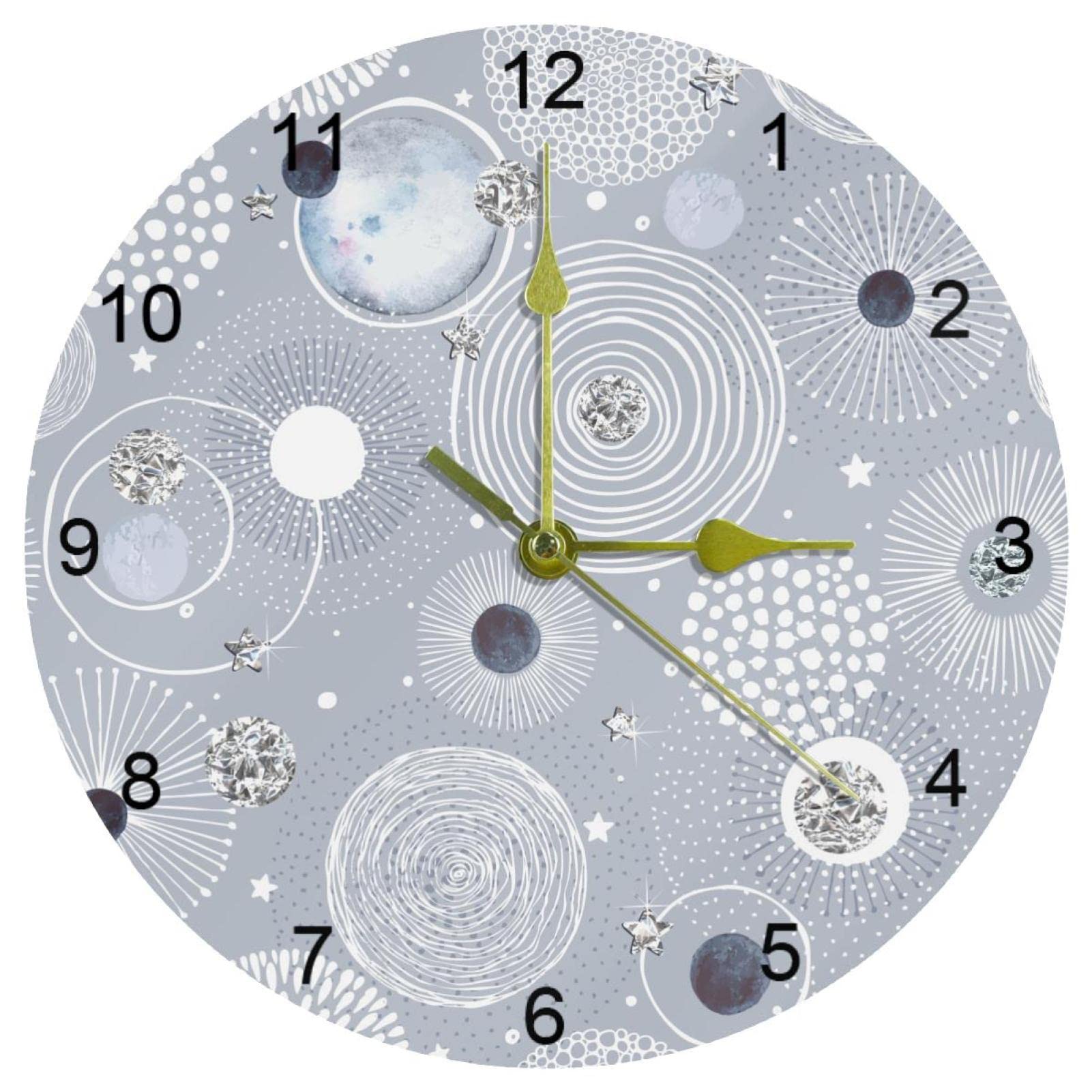 Horloge murale de 25,4 cm au design épuré pour intérieur moderne