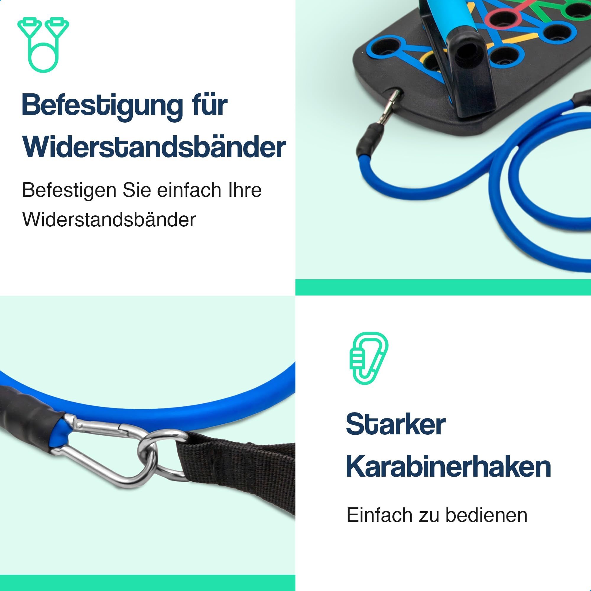 Hulser Liegestütze Brett - 14 in 1 - Faltbares Liegestütz-Brett - Push-up board für Krafttraining - Liegestütz-Griffe für Effektive Liegestützen